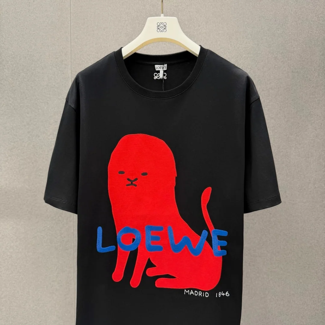 로에베 코마 코튼 루즈핏 남성 반팔 티셔츠 상세 이미지 3