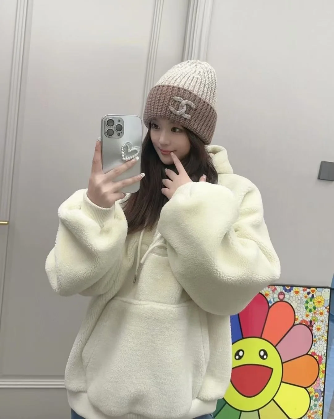 샤넬 울 니트 모자 상세 이미지 1