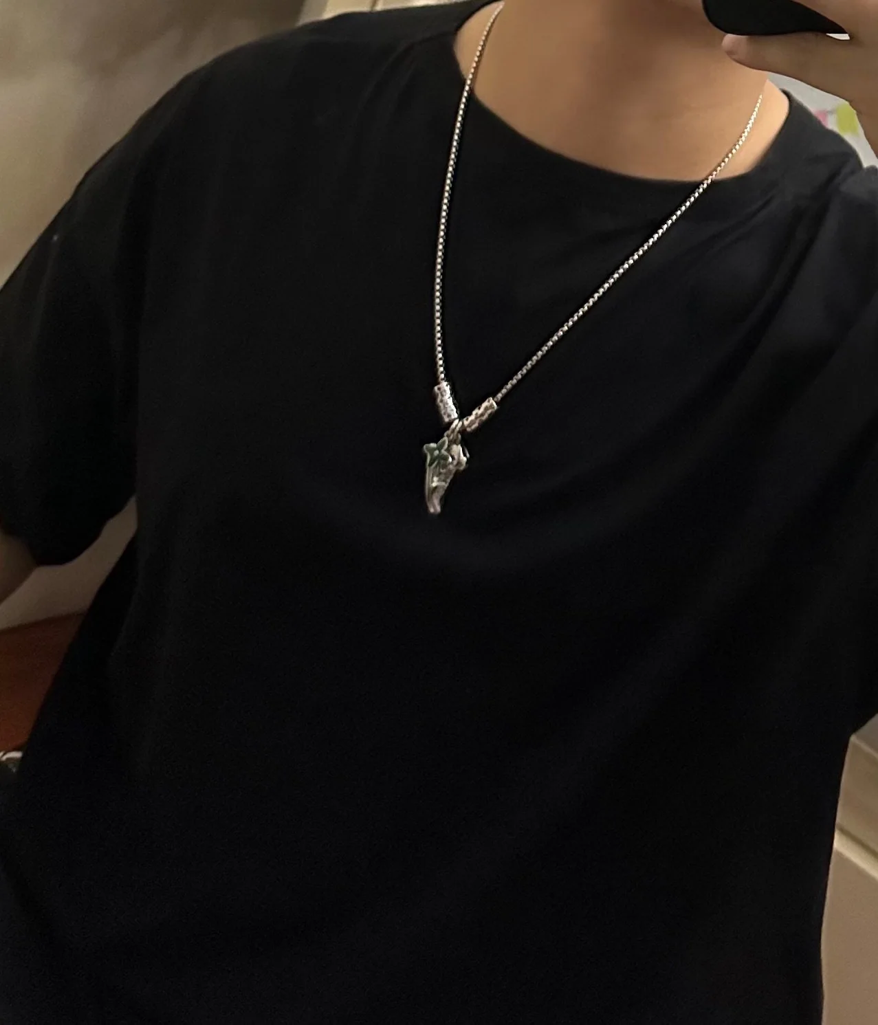 루이비통 실버 레트로 체인 목걸이 상세 이미지 4