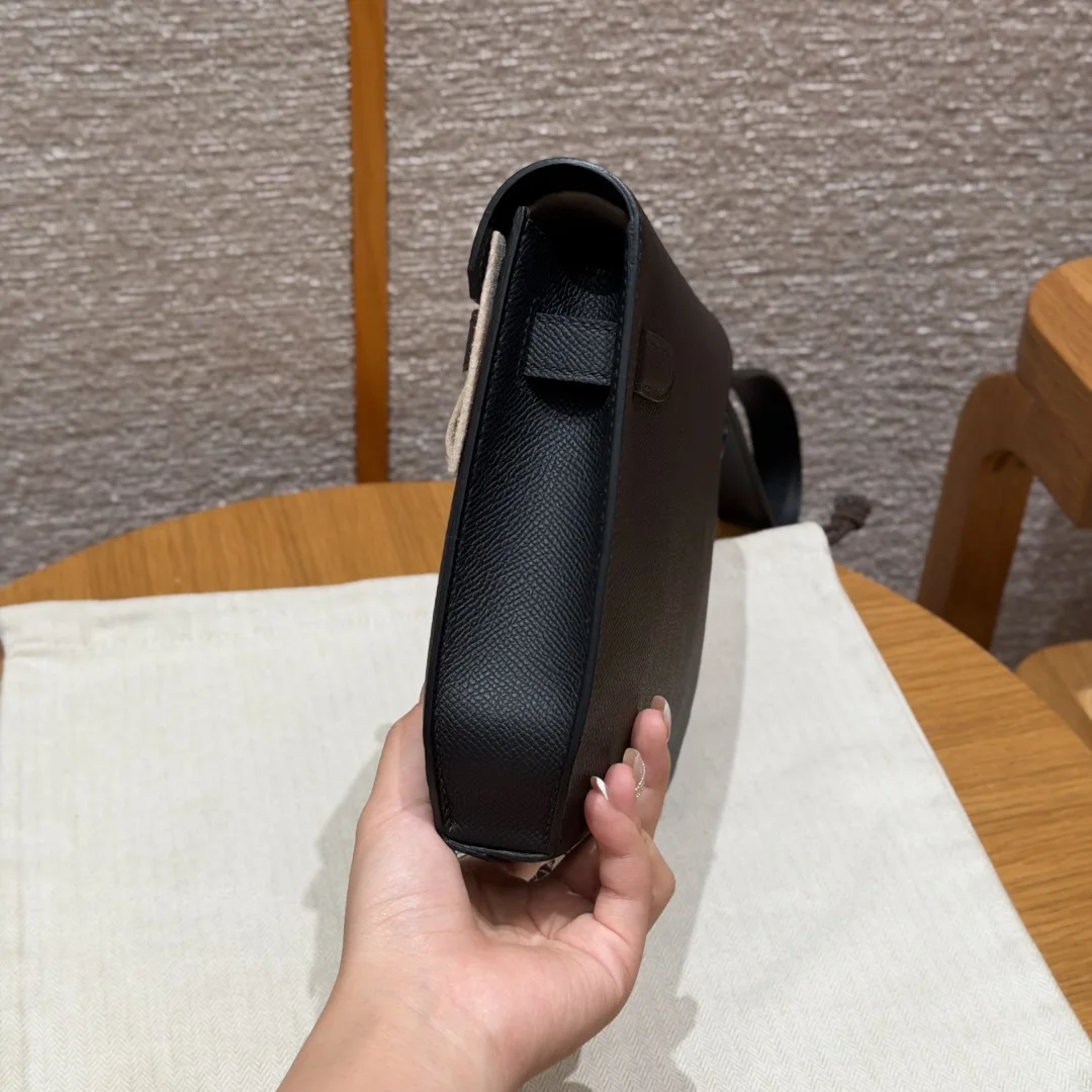 에르메스 켈리 데페슈 남성 클러치백 25 cm 블랙 상세 이미지 4