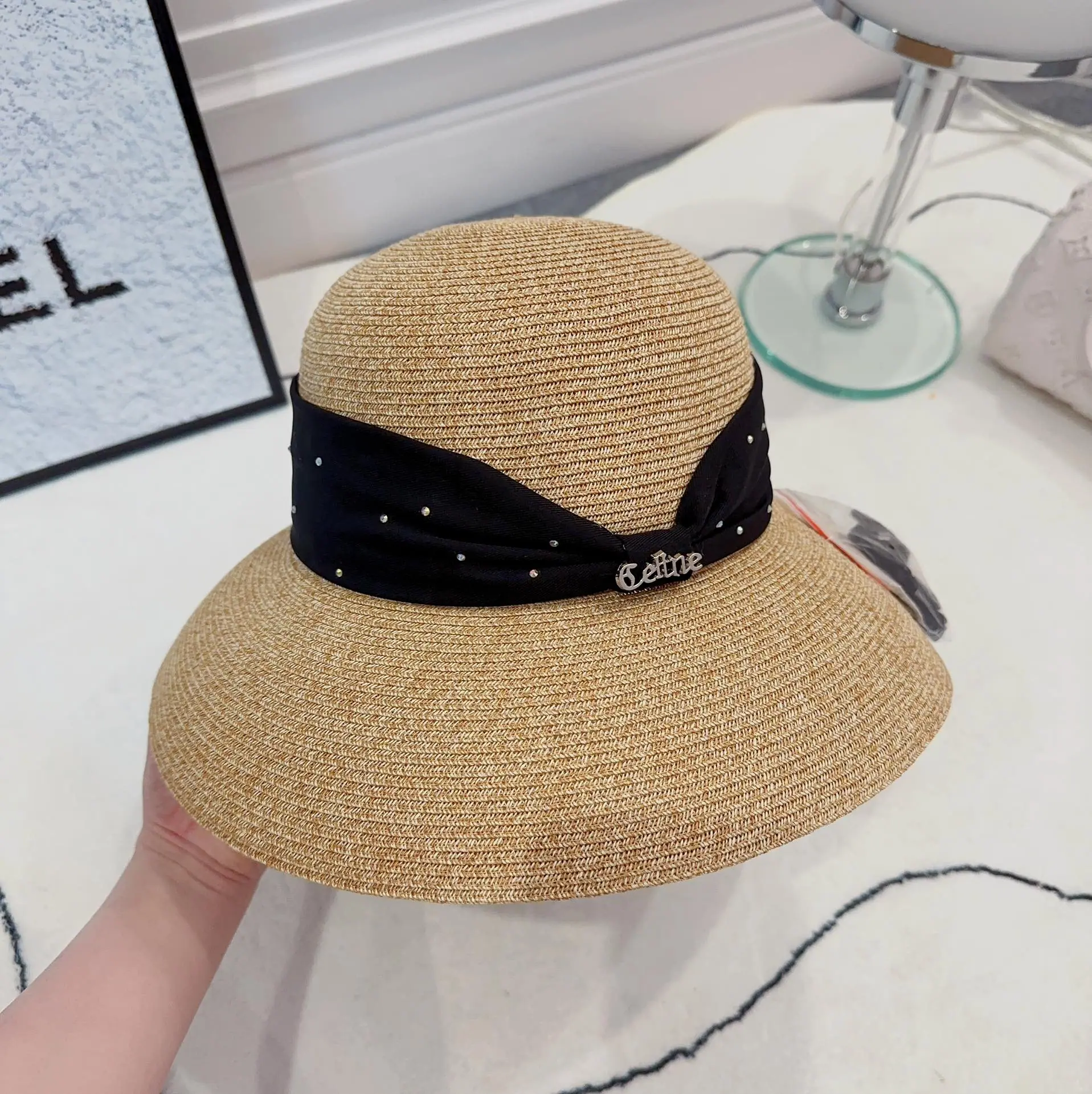 셀린느 린넨 메시 썬햇 모자 상세 이미지 4