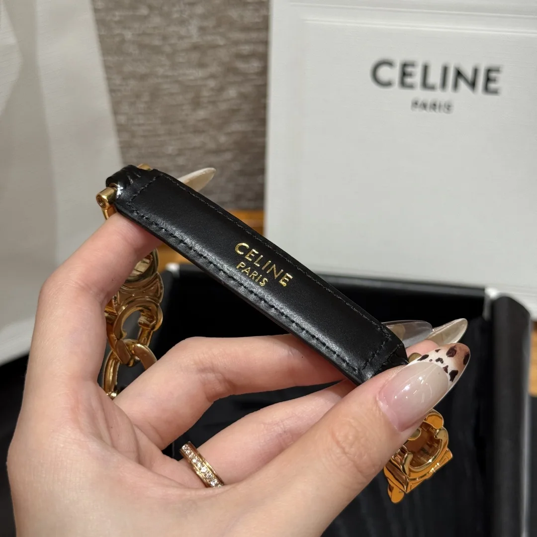 셀린느 TRIOMPHE 로고 소가죽 여성용 벨트 상세 이미지 6