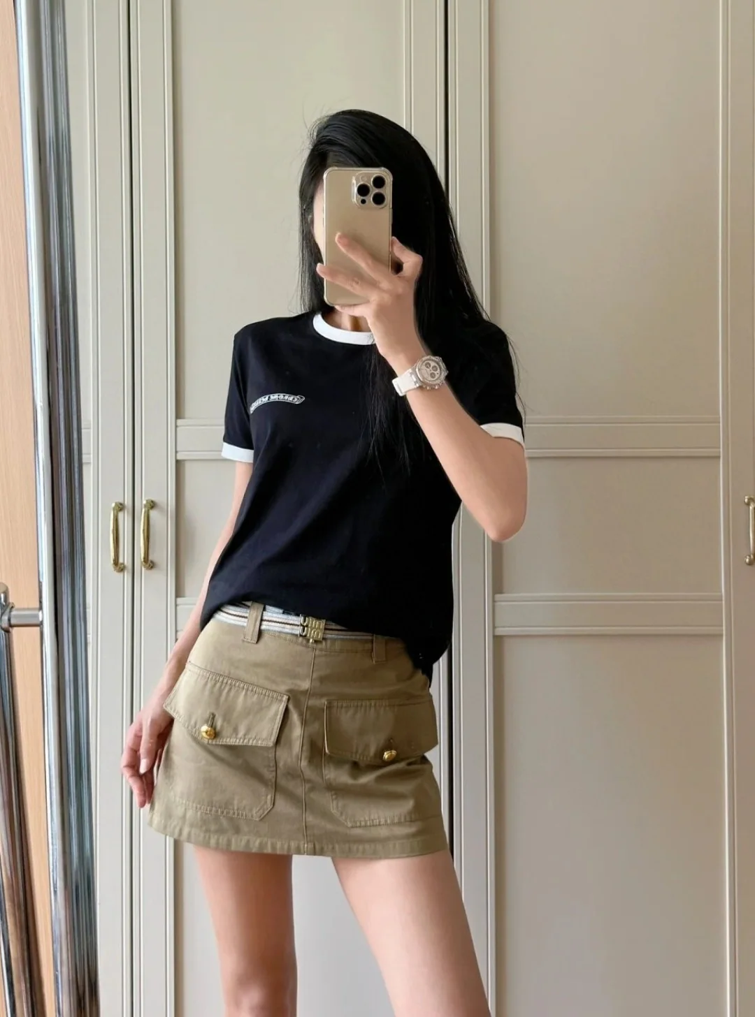 크롬하츠 산스크리트어 컬러 블록 반팔 티셔츠 상세 이미지 22