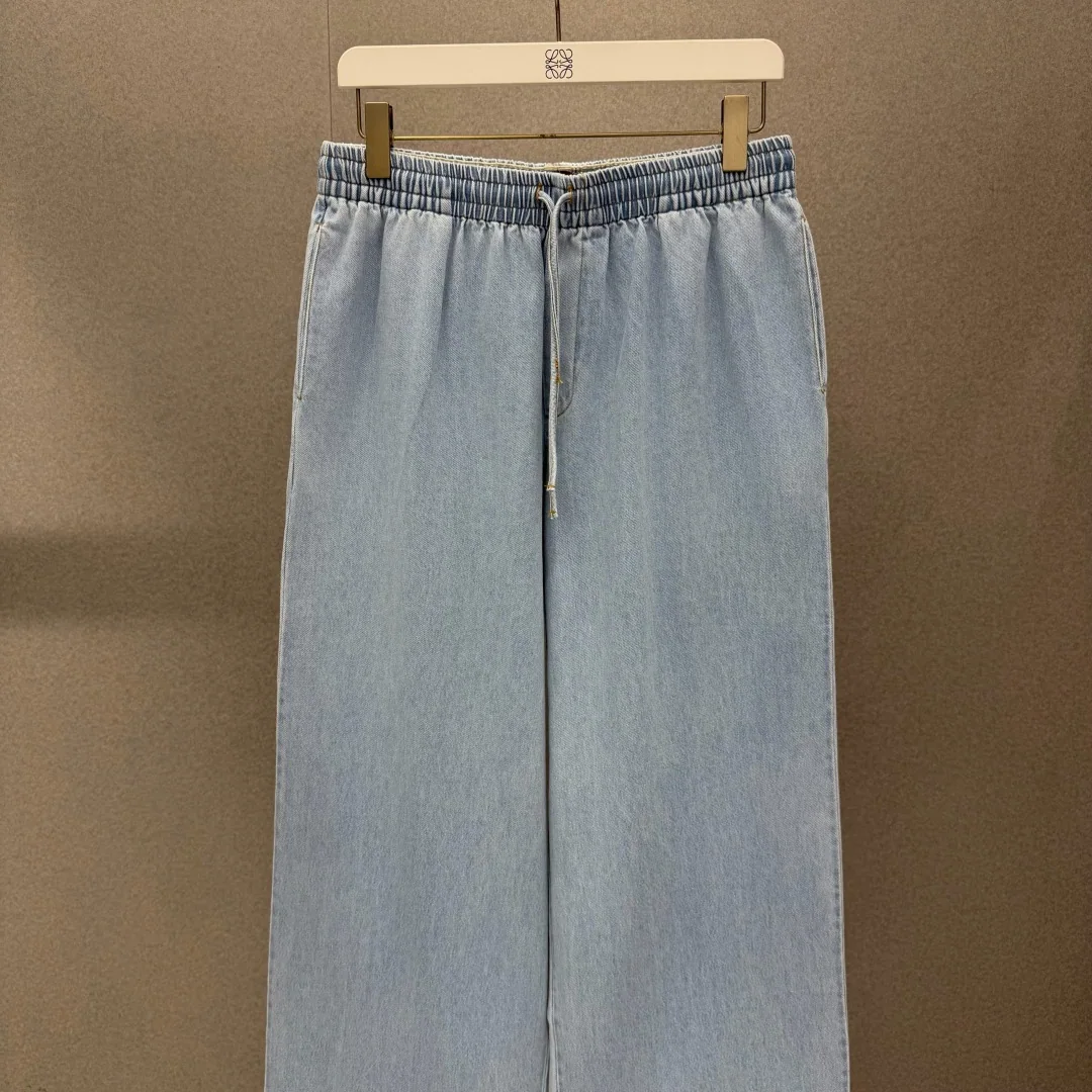 로에베 경량 워시드 코튼 데님 팬츠 상세 이미지 3