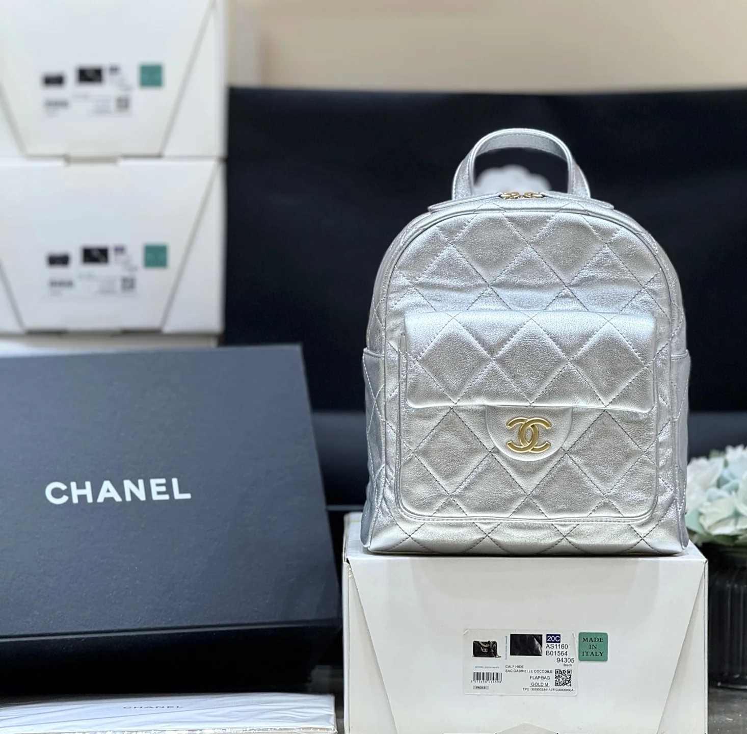 샤넬 블랙 은장 백팩 AS5793 상세 이미지 1