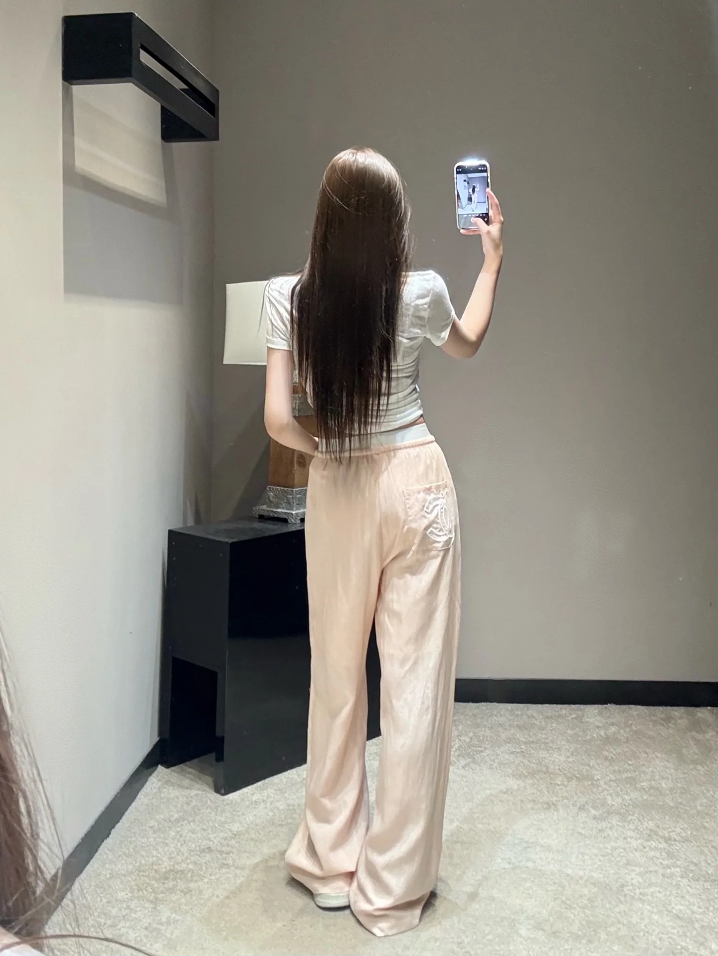 샤넬 린넨 혼방 와이드 바지 상세 이미지 7