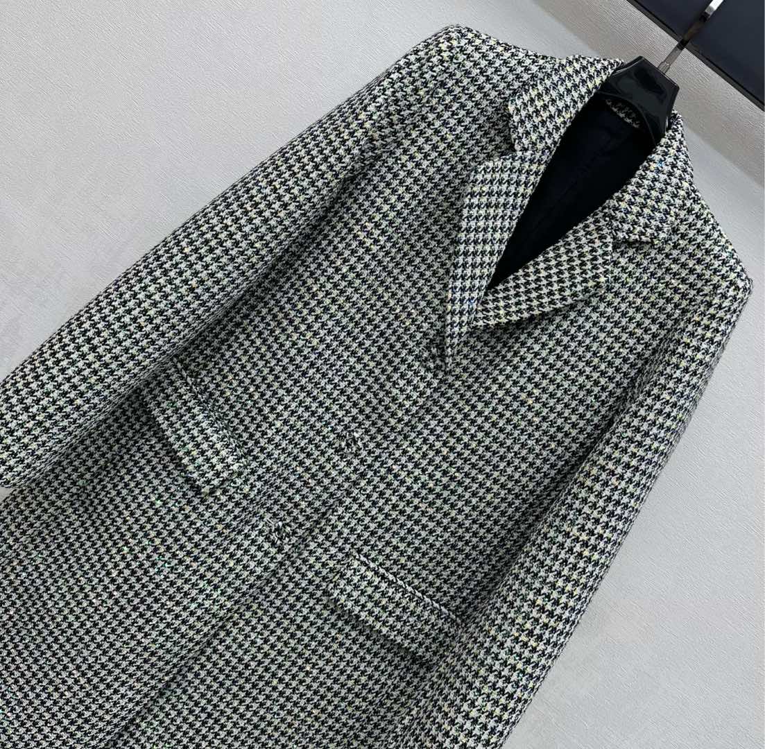 디올 하운드투스 패턴 울 자켓 상세 이미지 2