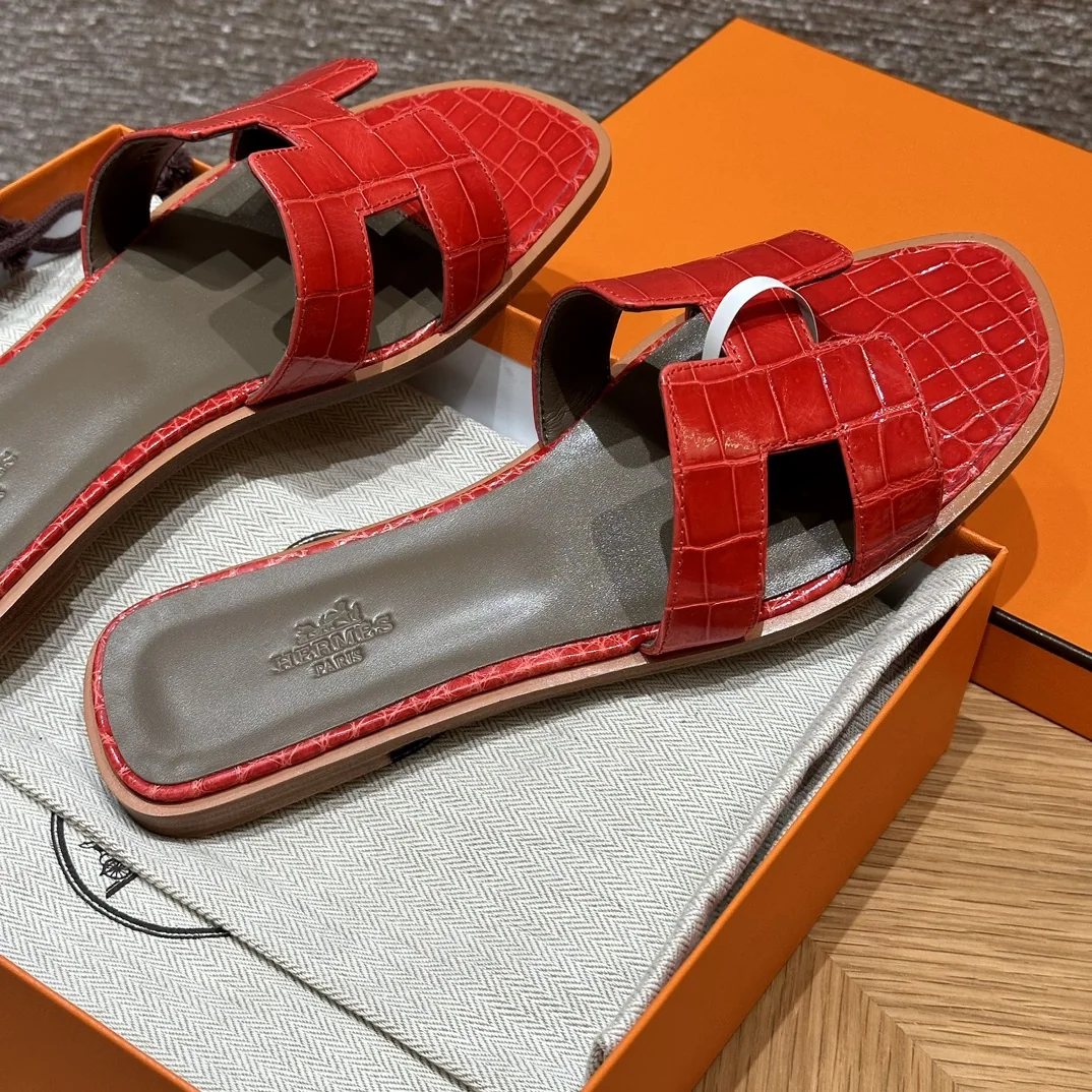 에르메스 오란 악어가죽 샌들 상세 이미지 3