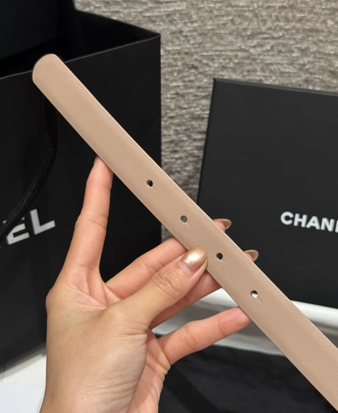 샤넬 더블 C 메탈 클라스 양면 카프스킨 벨트 상세 이미지 7