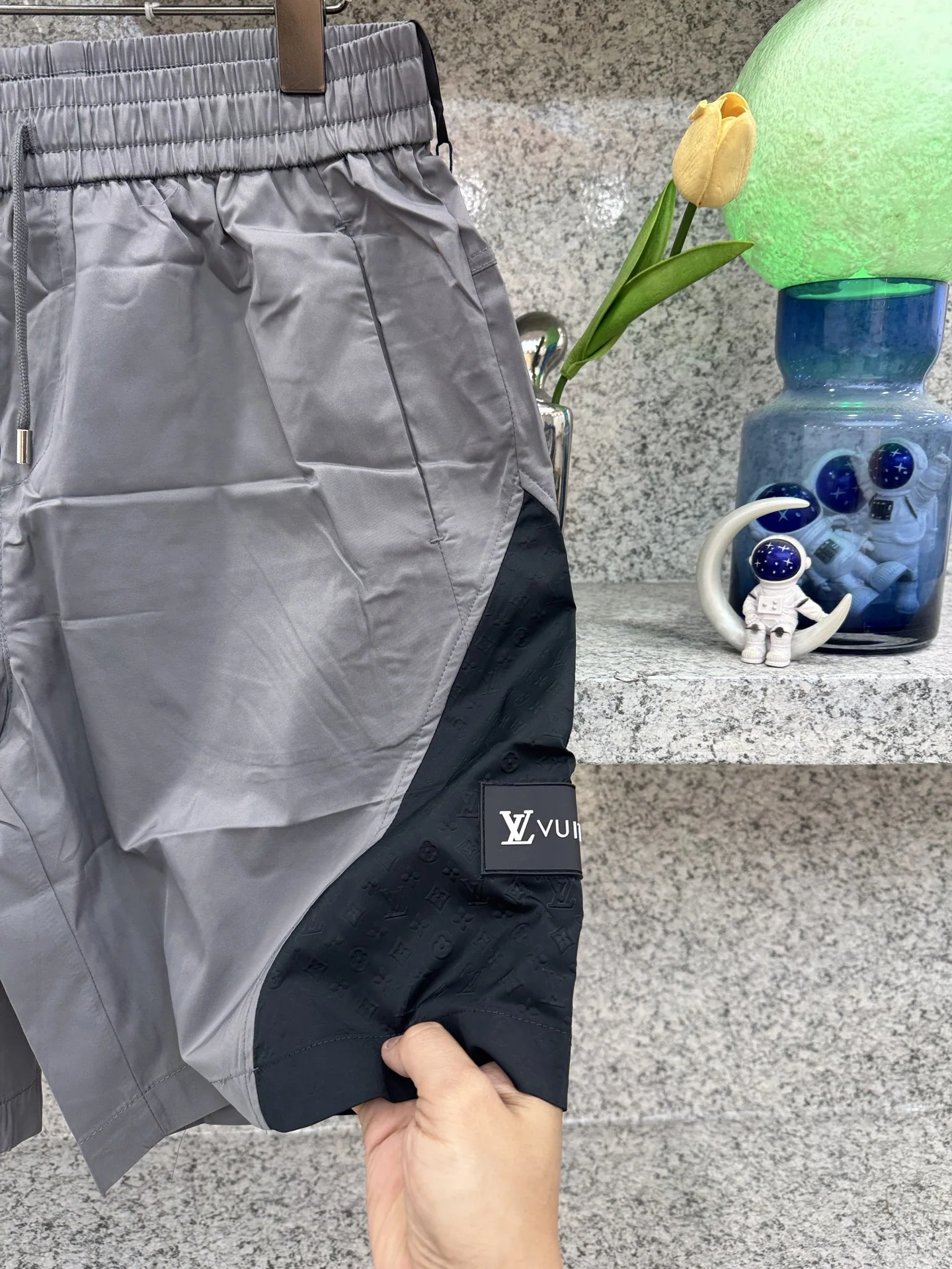 루이비통 남성 린넨 반바지 상세 이미지 5