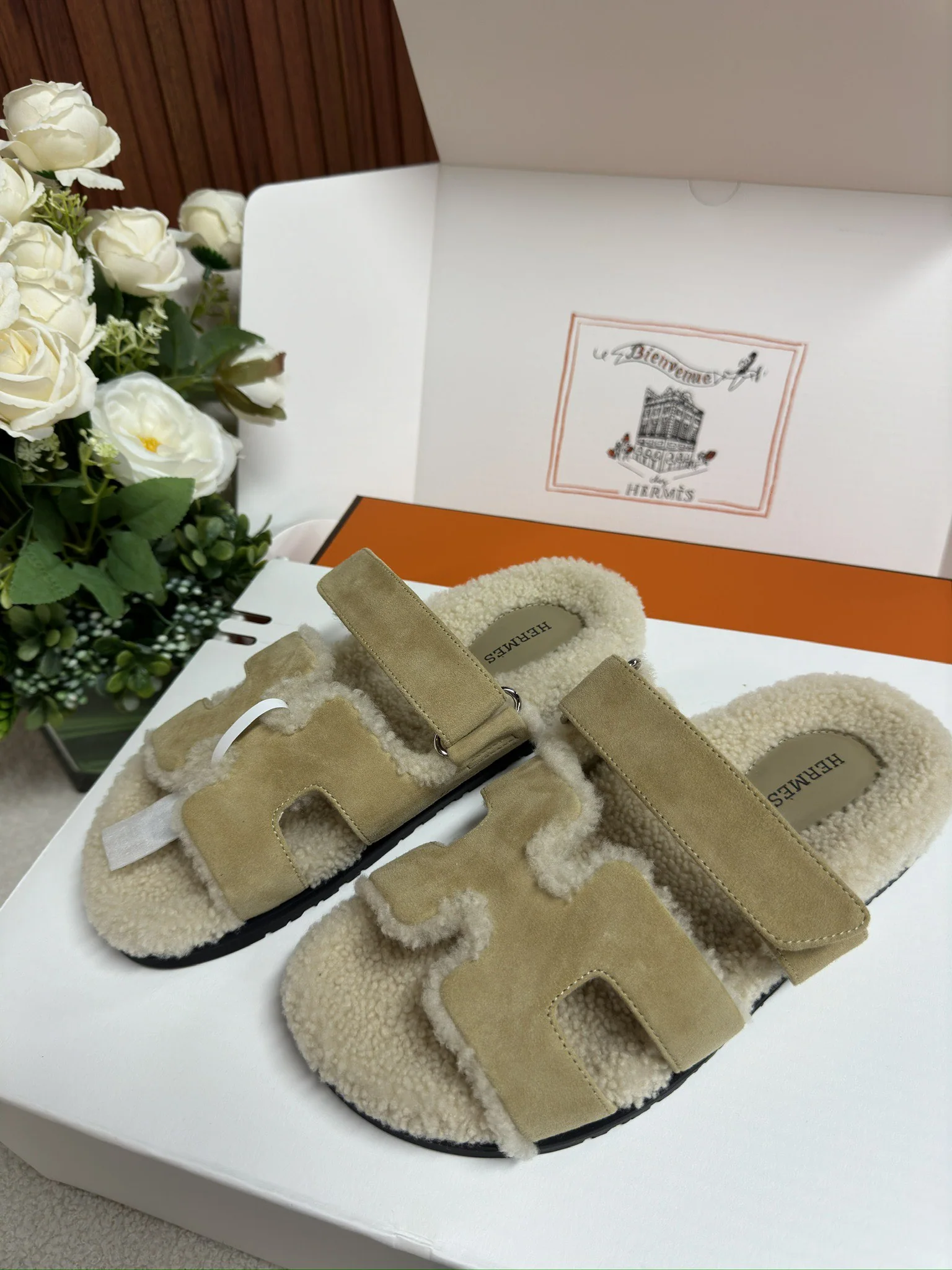 에르메스 양가죽 퍼 부티 신발 상세 이미지 3