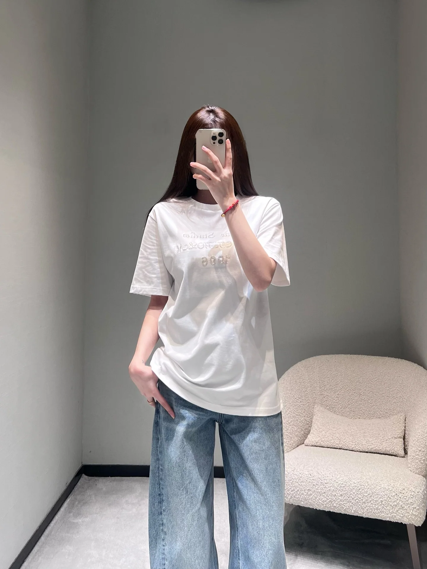 디올 레터 장식 반팔 티셔츠 2025 FW 상세 이미지 1