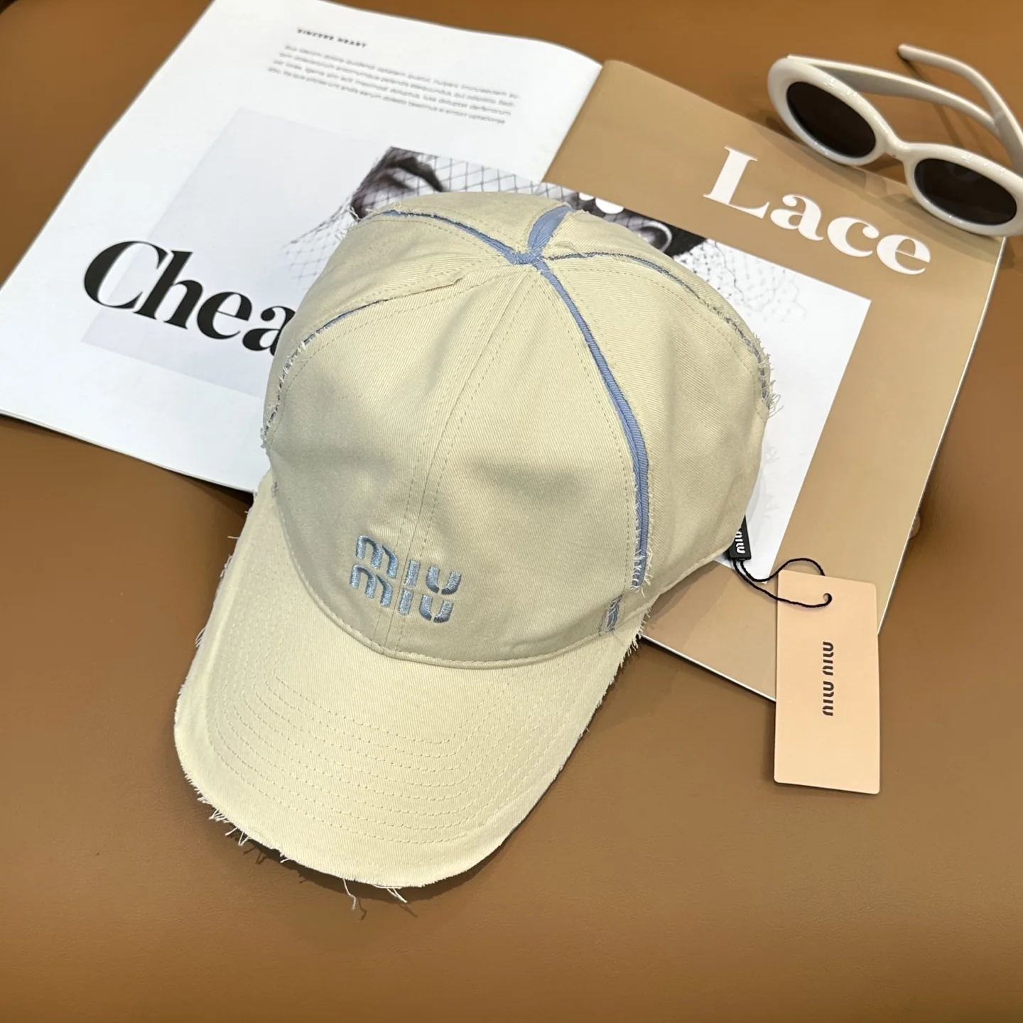 미우미우 자수 베이스볼 모자 상세 이미지 6