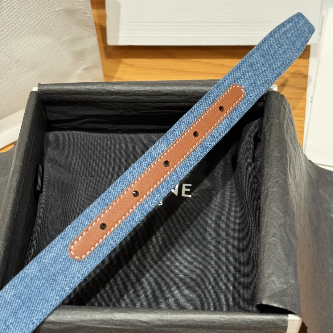 셀린느 개선문 데님 소가죽 벨트 상세 이미지 7