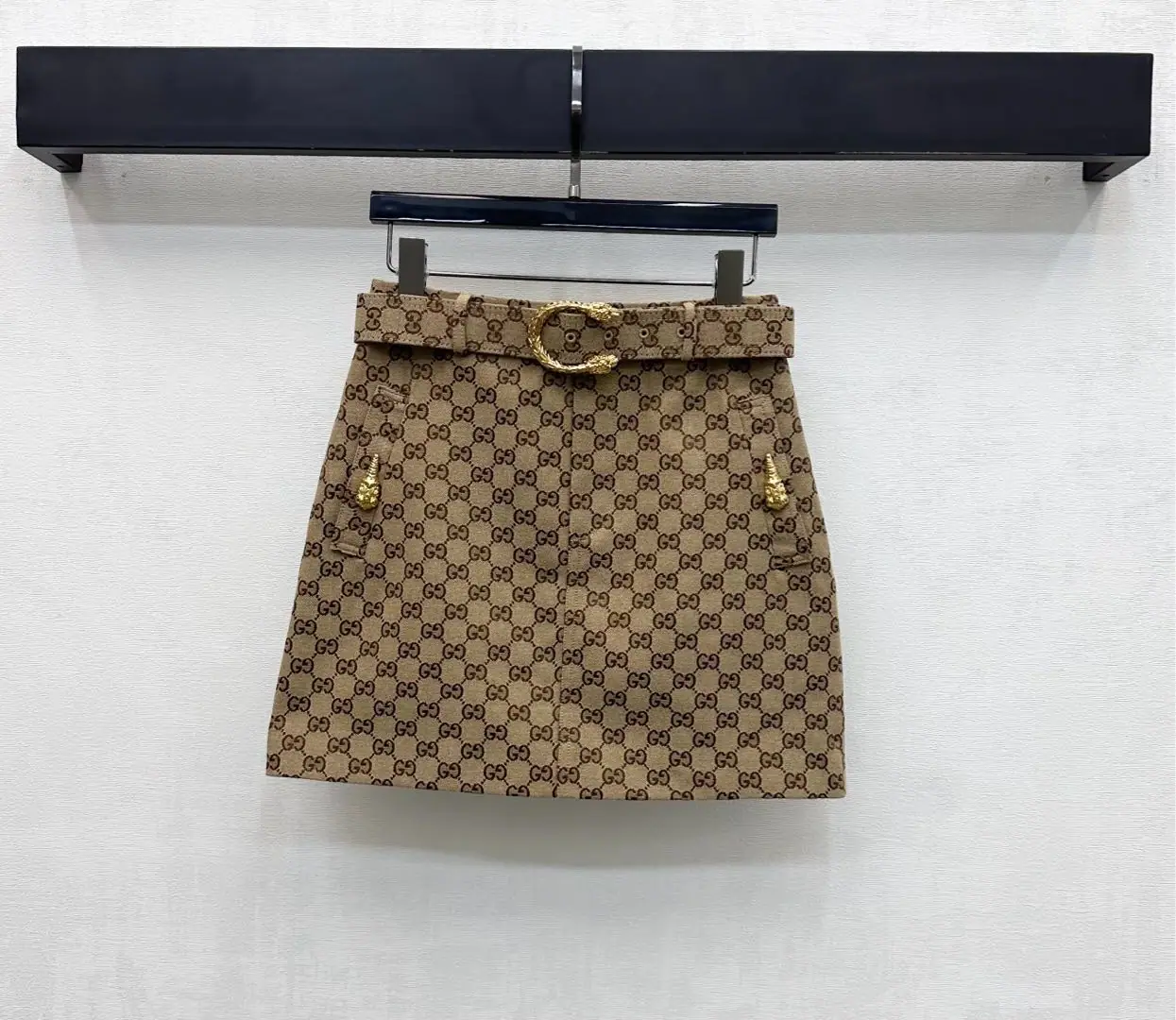 구찌 자카드 허리밴드 미니스커트 상세 이미지 1