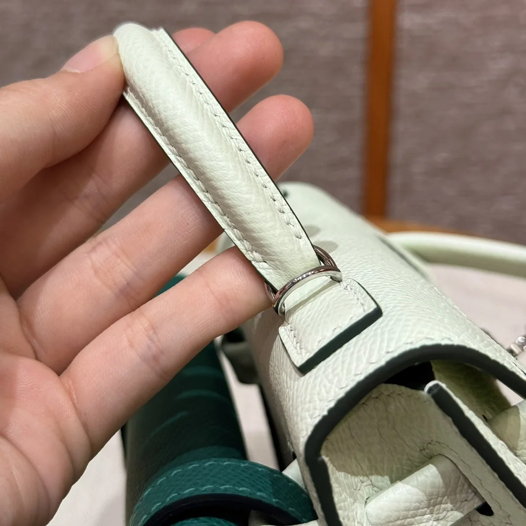 에르메스 켈리돌백 그린 실버 하드웨어 가방 상세 이미지 8
