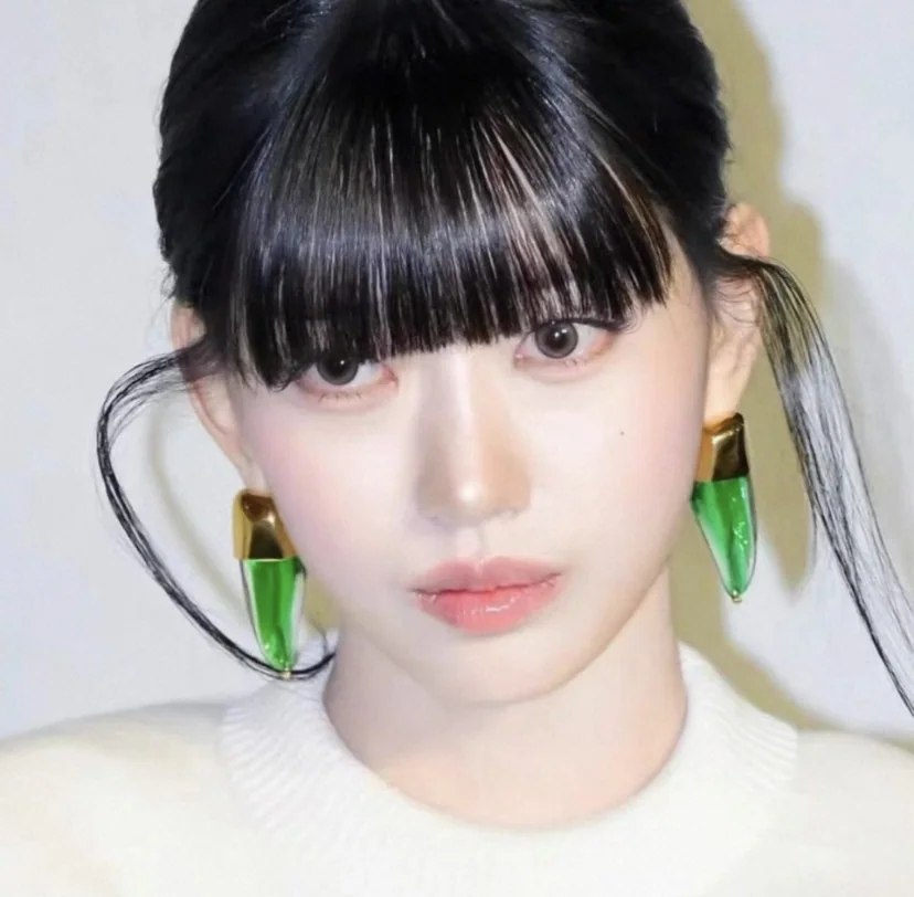 보테가베네타 골드 그린 컬러 블록 유리 귀걸이 상세 이미지 9