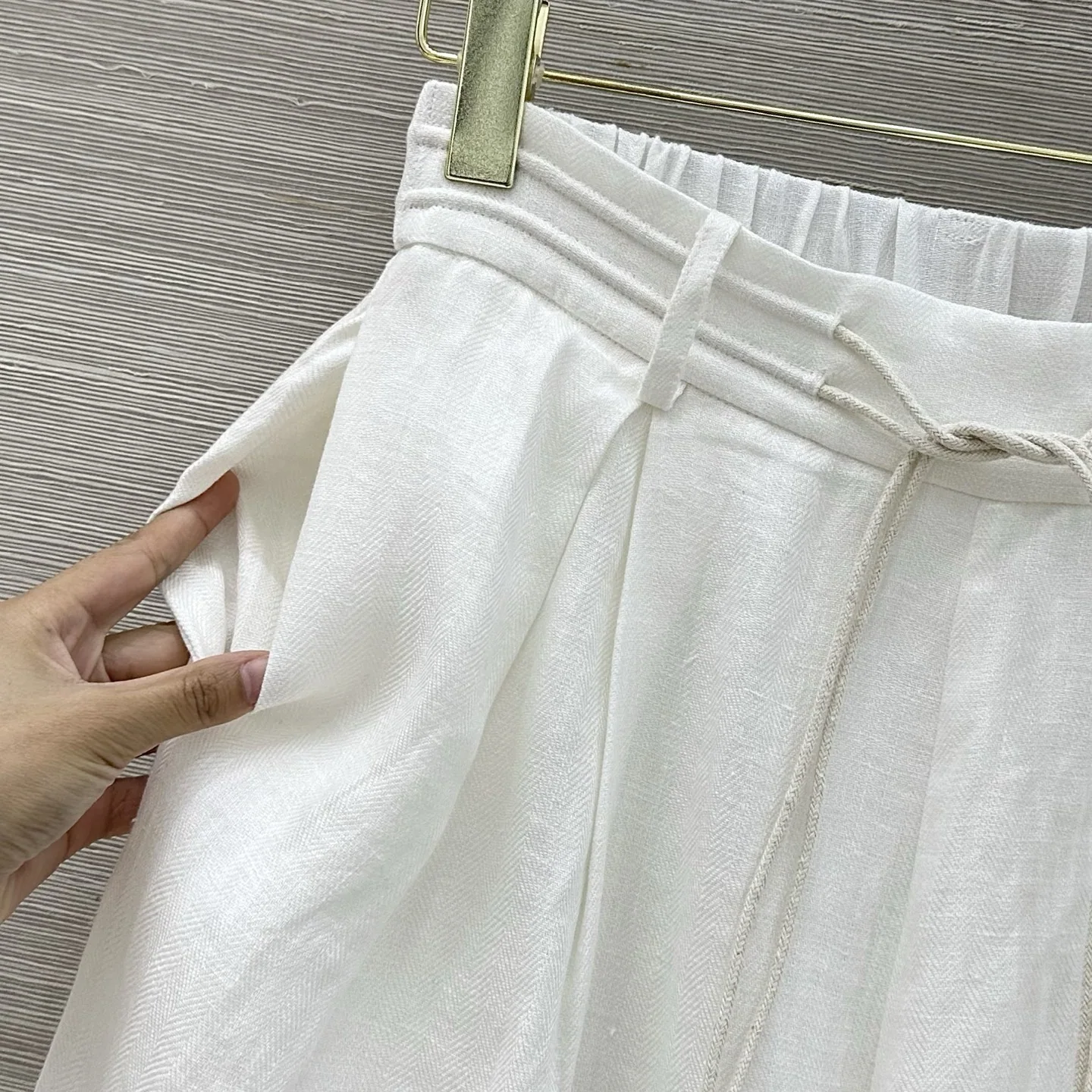로로피아나 린넨 트라우저 여성 바지 상세 이미지 3