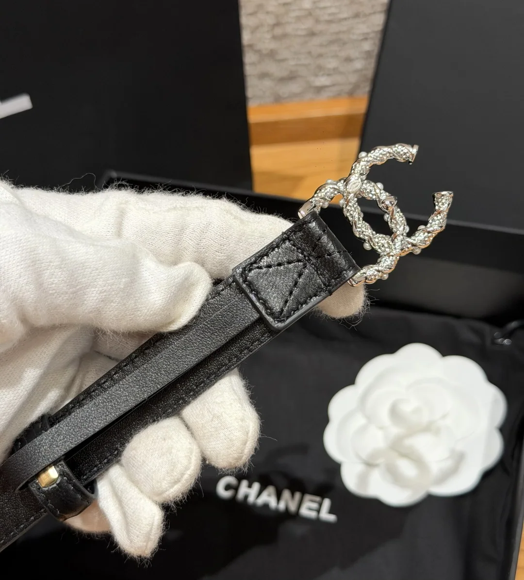 샤넬 퀼팅 램스킨 20mm 벨트 상세 이미지 4