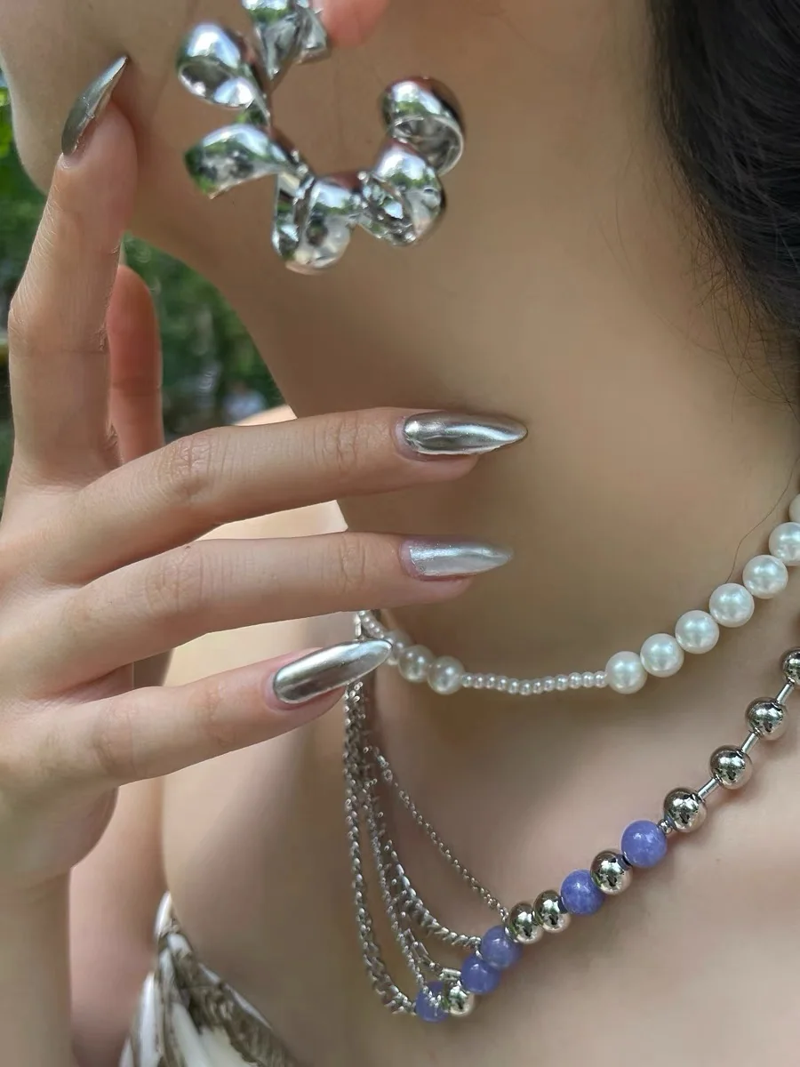 보테가베네타 메탈 텔레폰 코드 투톤 귀걸이 상세 이미지 2