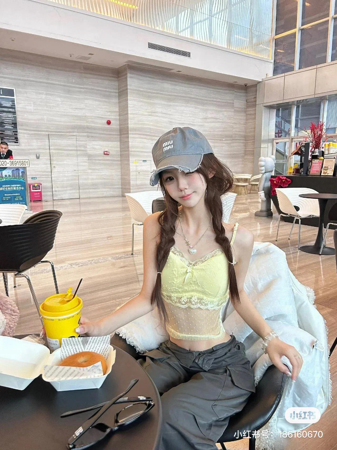 미우미우 베이비 블루 야구모자 상세 이미지 8