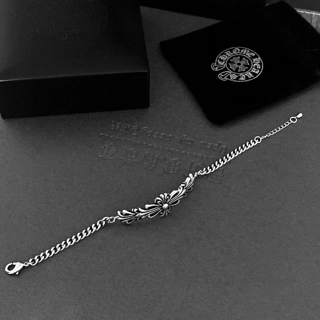 크롬하츠 크로스 플라워 팔찌 상세 이미지 5
