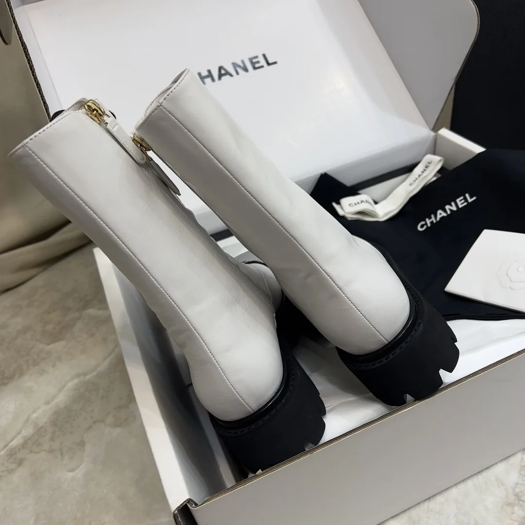 샤넬 레이스업 플랫폼 사이드 지퍼 부츠 상세 이미지 7