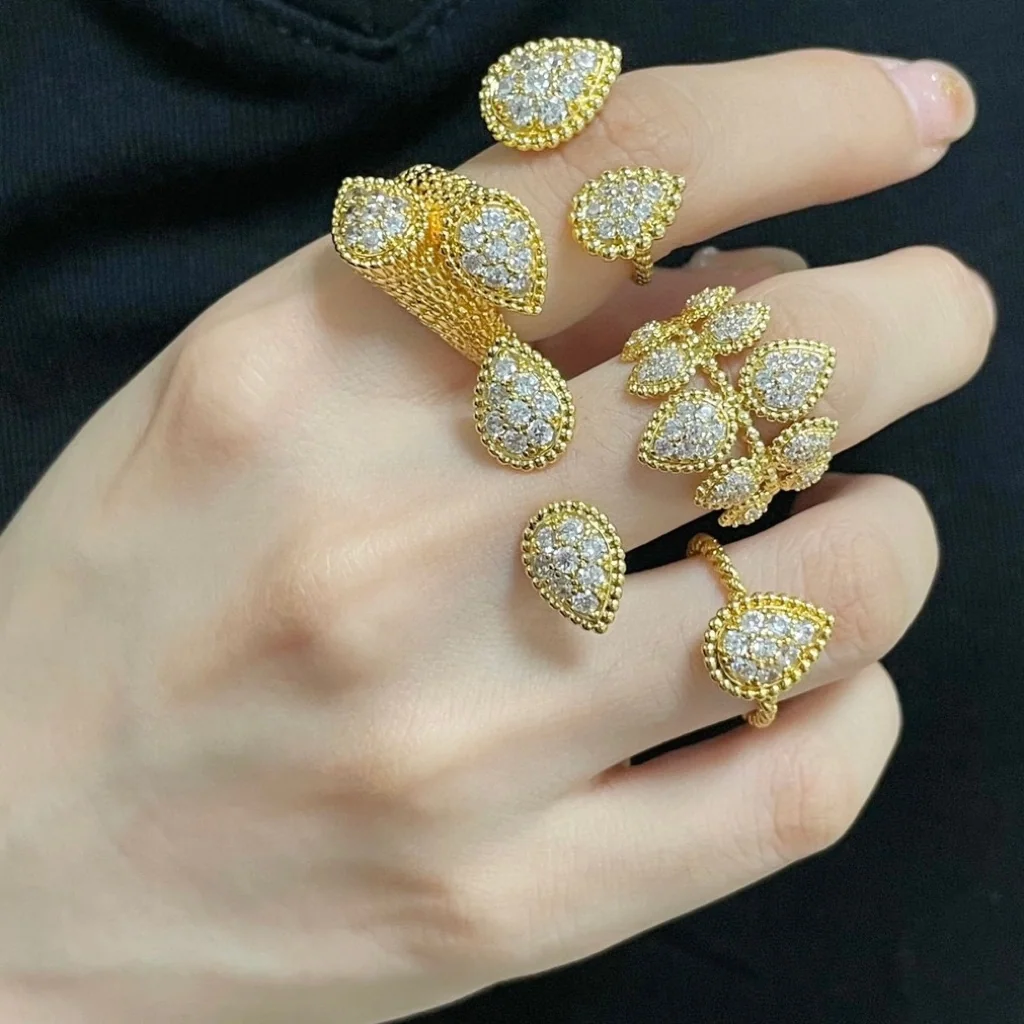 부쉐론 티어드롭 골드 반지 상세 이미지 2