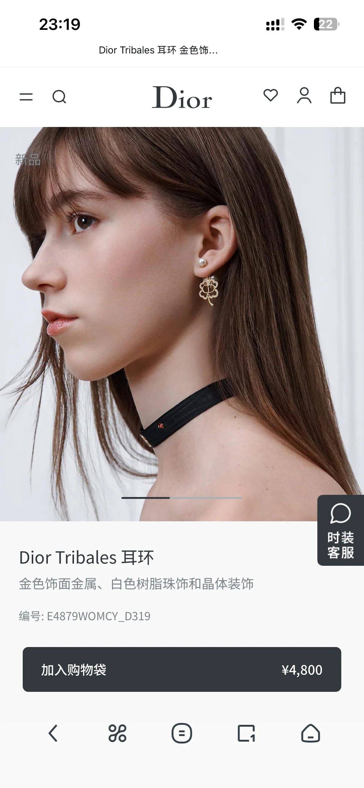 디올 귀걸이 60348 Dior Earrings 상세 이미지 2