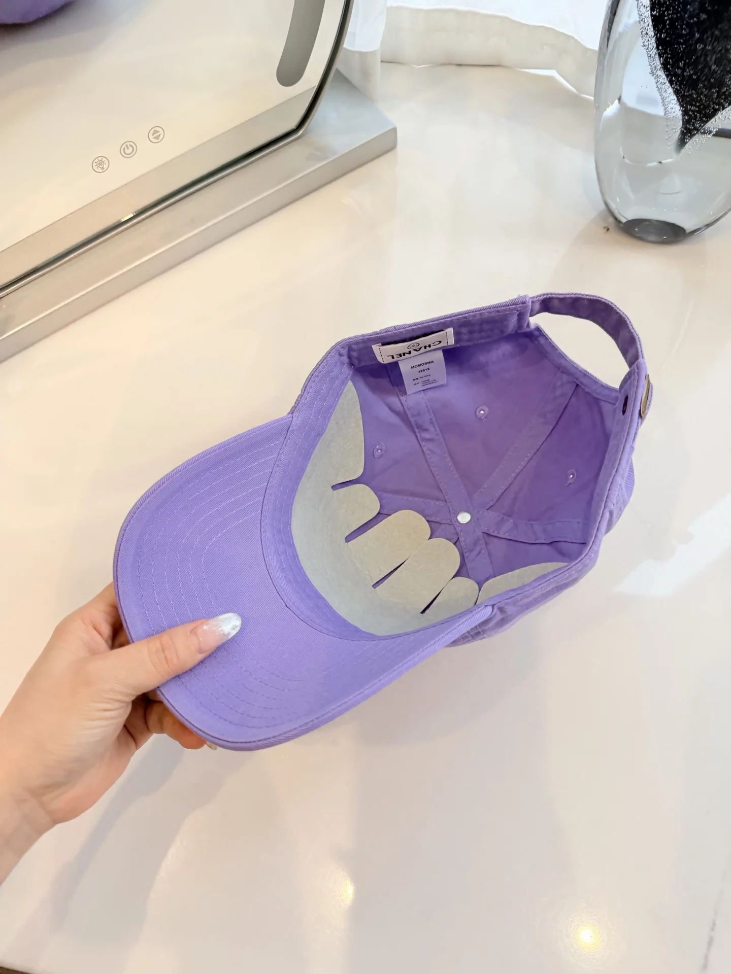 샤넬 더블 C 라인스톤 베이스볼 모자 상세 이미지 7
