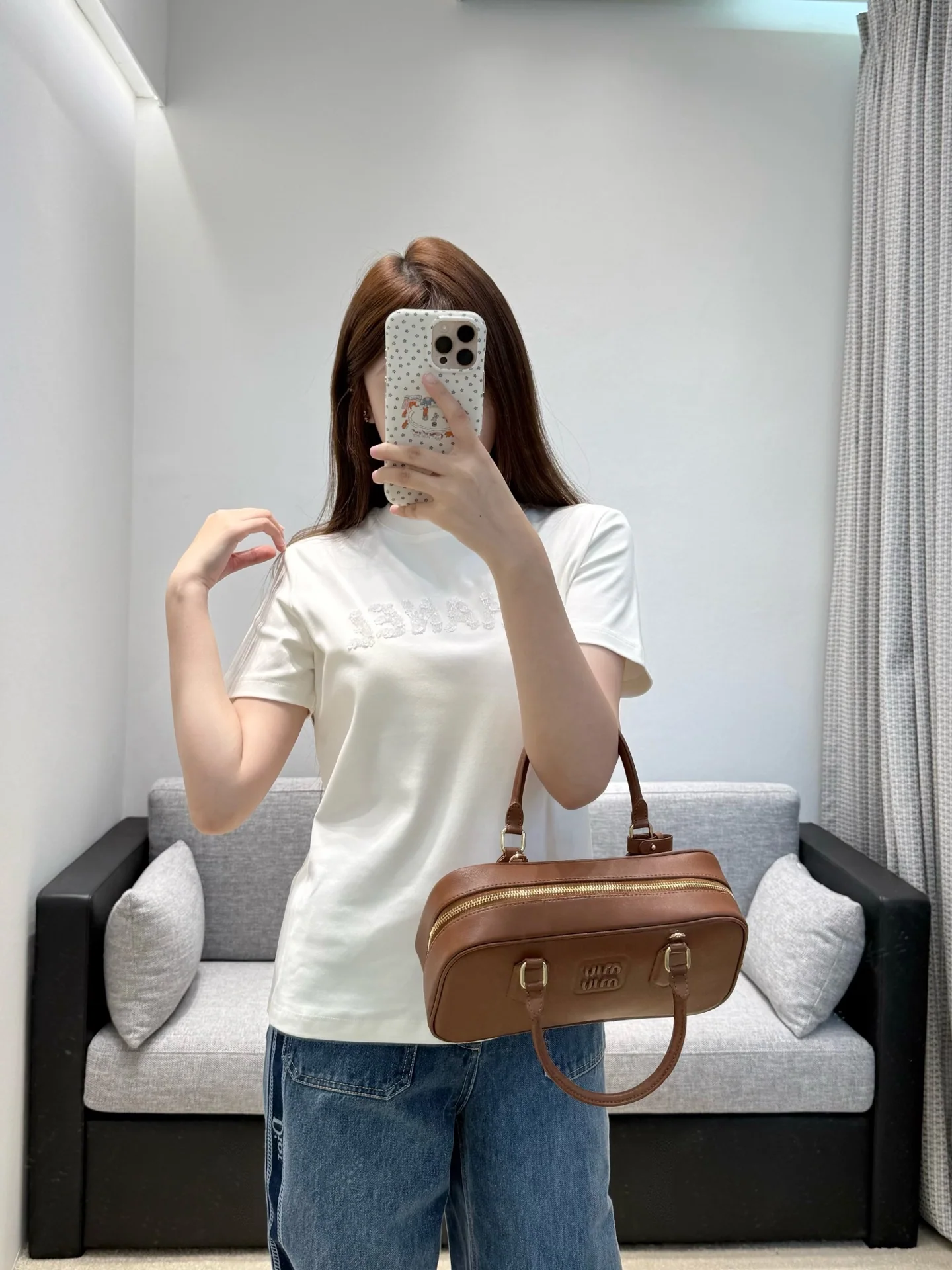 샤넬 비즈 장식 여성 반팔 티셔츠 상세 이미지 9
