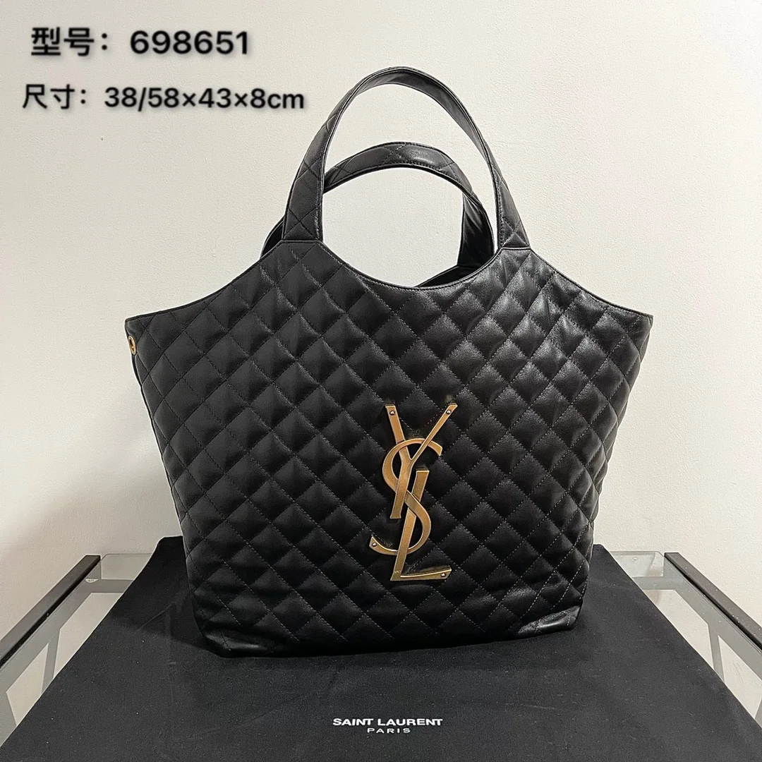 생로랑 퀼팅 양가죽 토트백 698651 상세 이미지 1
