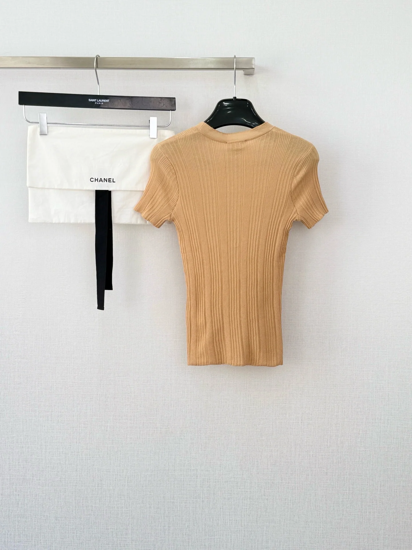 샤넬 크루넥 골지 니트 반팔 상세 이미지 2