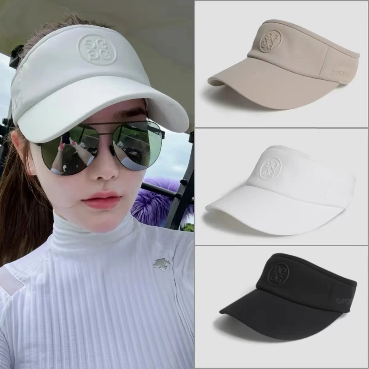 마크앤로나 여성 린넨 썬바이저 모자 151850
