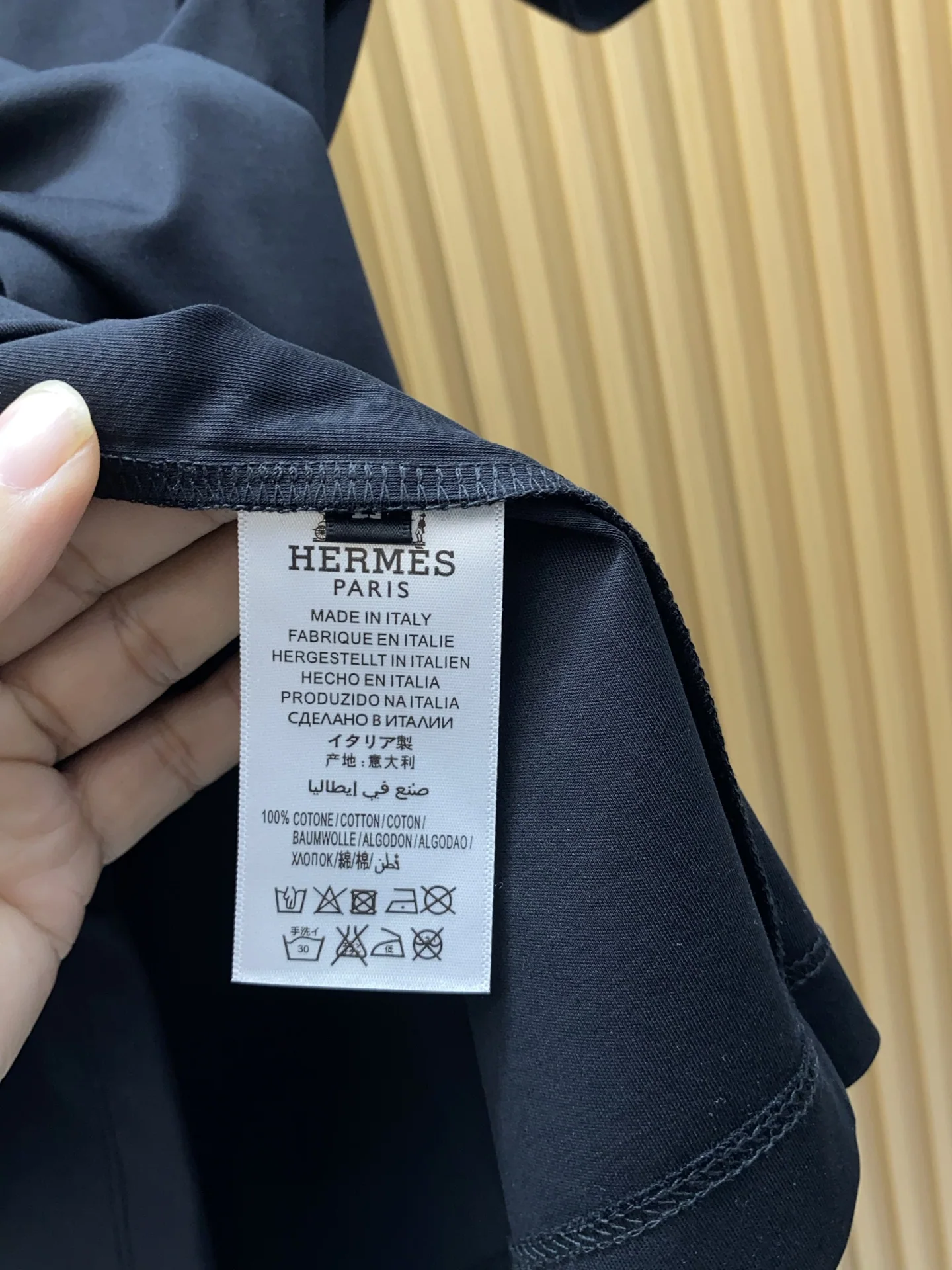 에르메스 마셀라이즈드 코튼 남성 반팔 티셔츠 상세 이미지 8