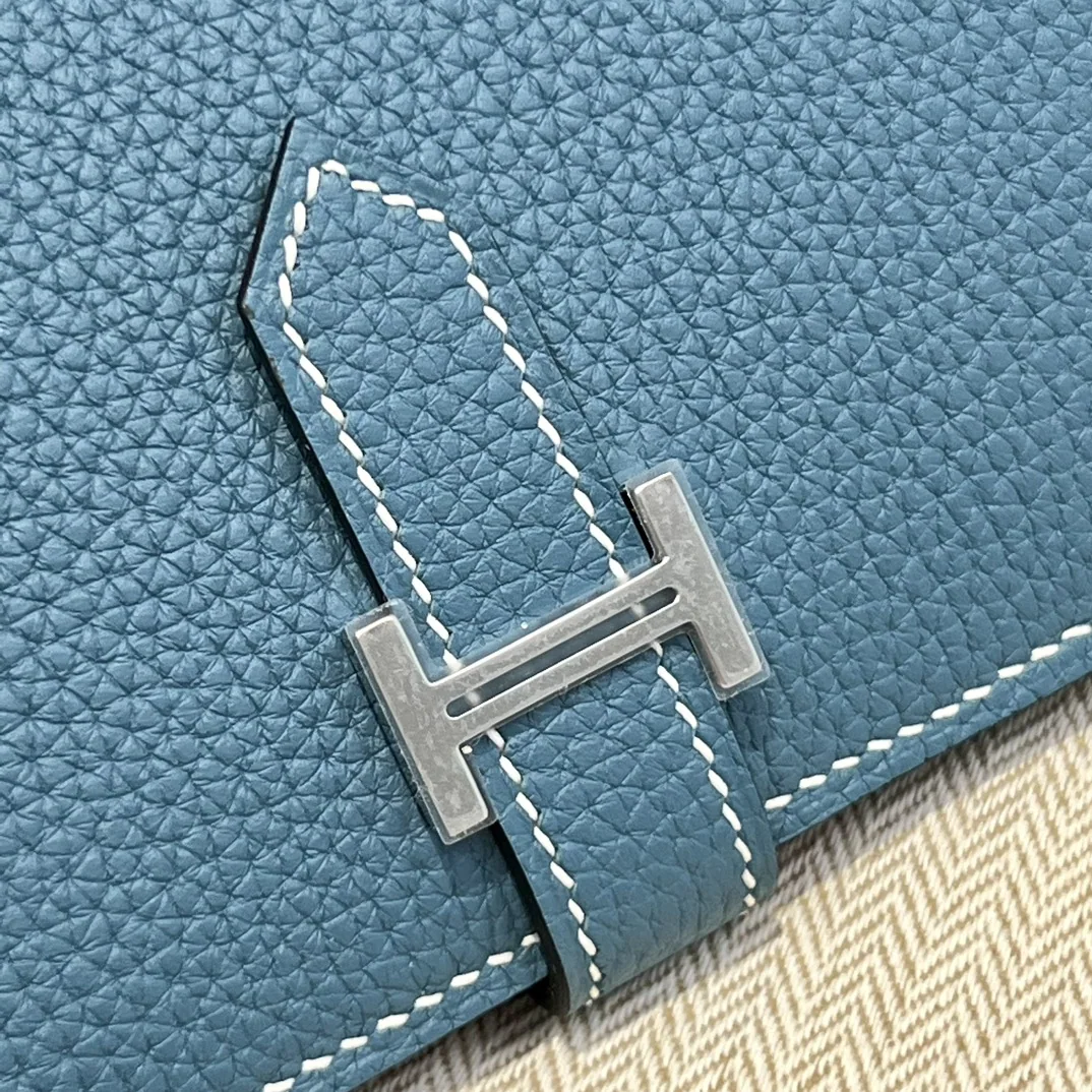 에르메스 베어른 토고 데님 블루 지갑 상세 이미지 1