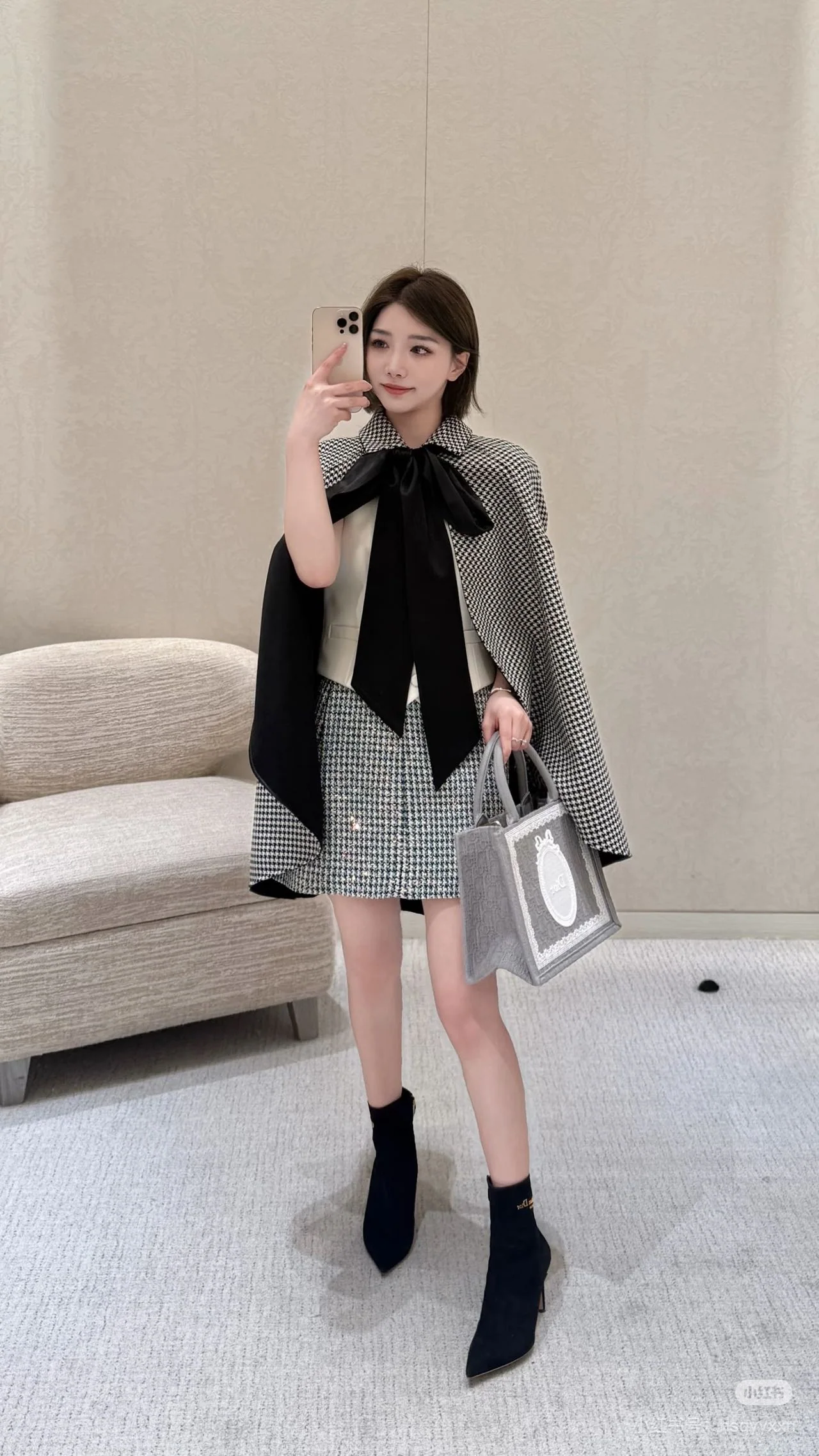 디올 하운드투스 울 스팽글 여성 자켓 상세 이미지 3