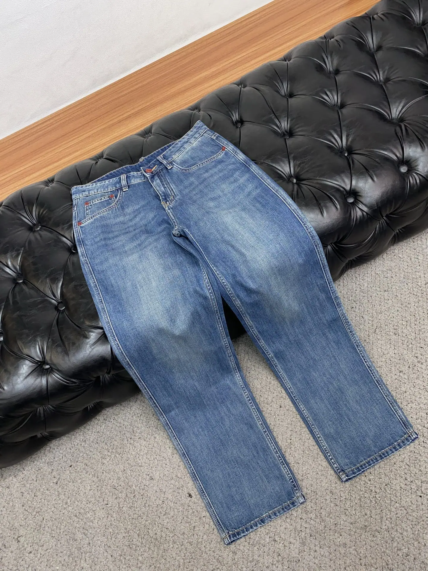 로로피아나 고탄력 워싱 데님 청바지 상세 이미지 6