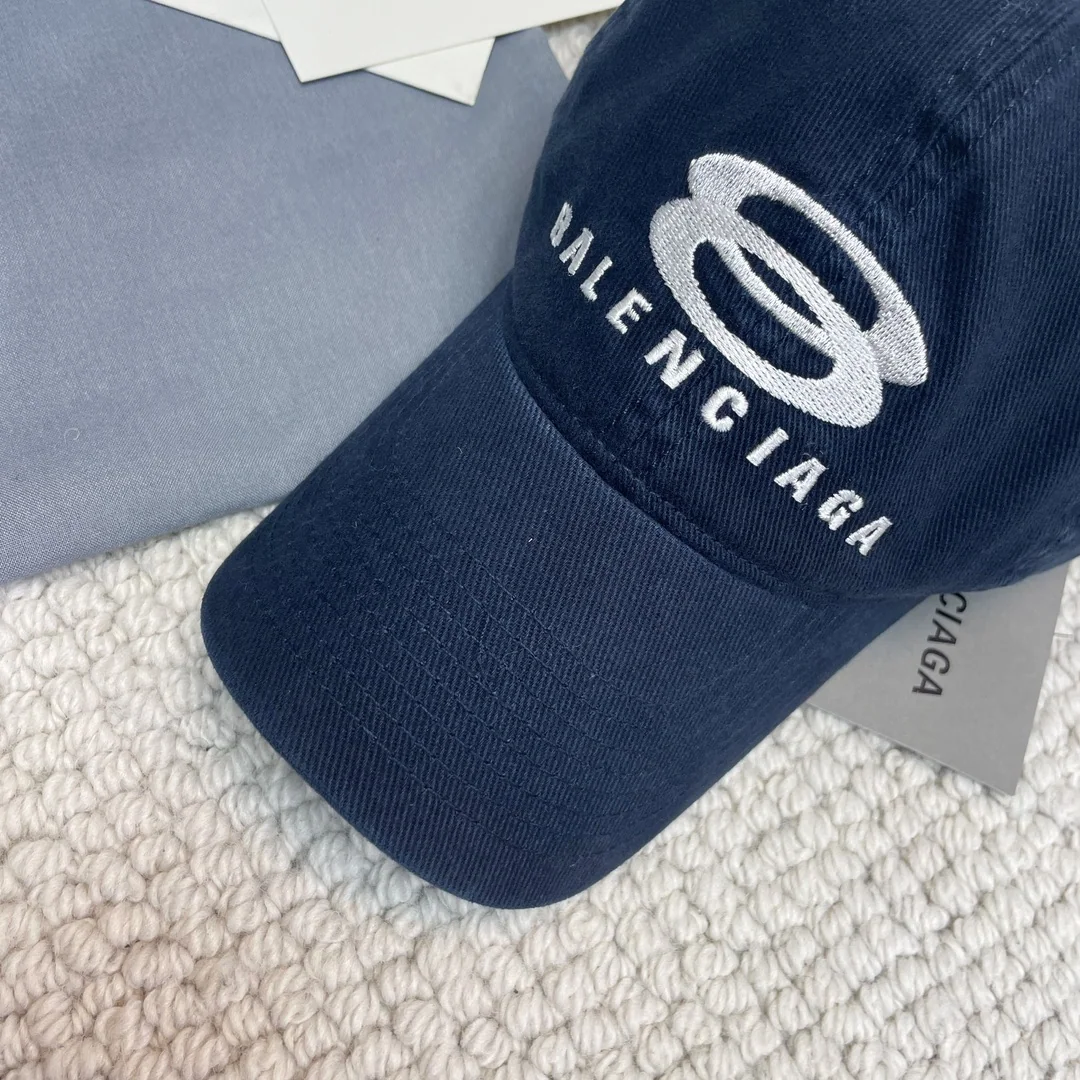 발렌시아가 더블 링 자수 베이스볼 모자 상세 이미지 5