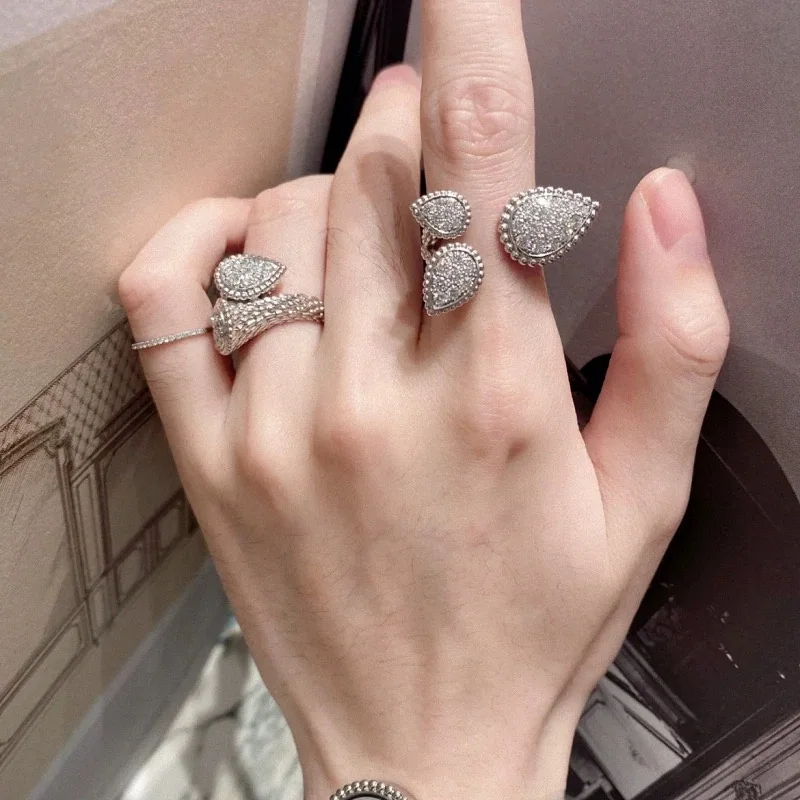 부쉐론 티어드롭 오픈 반지 상세 이미지 3
