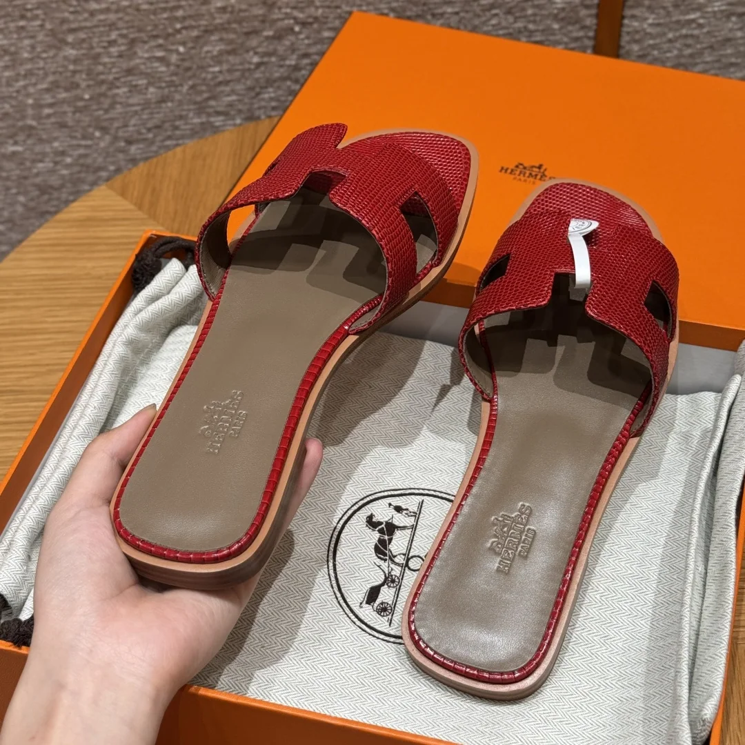 에르메스 오란 도마뱀 가죽 샌들 상세 이미지 4