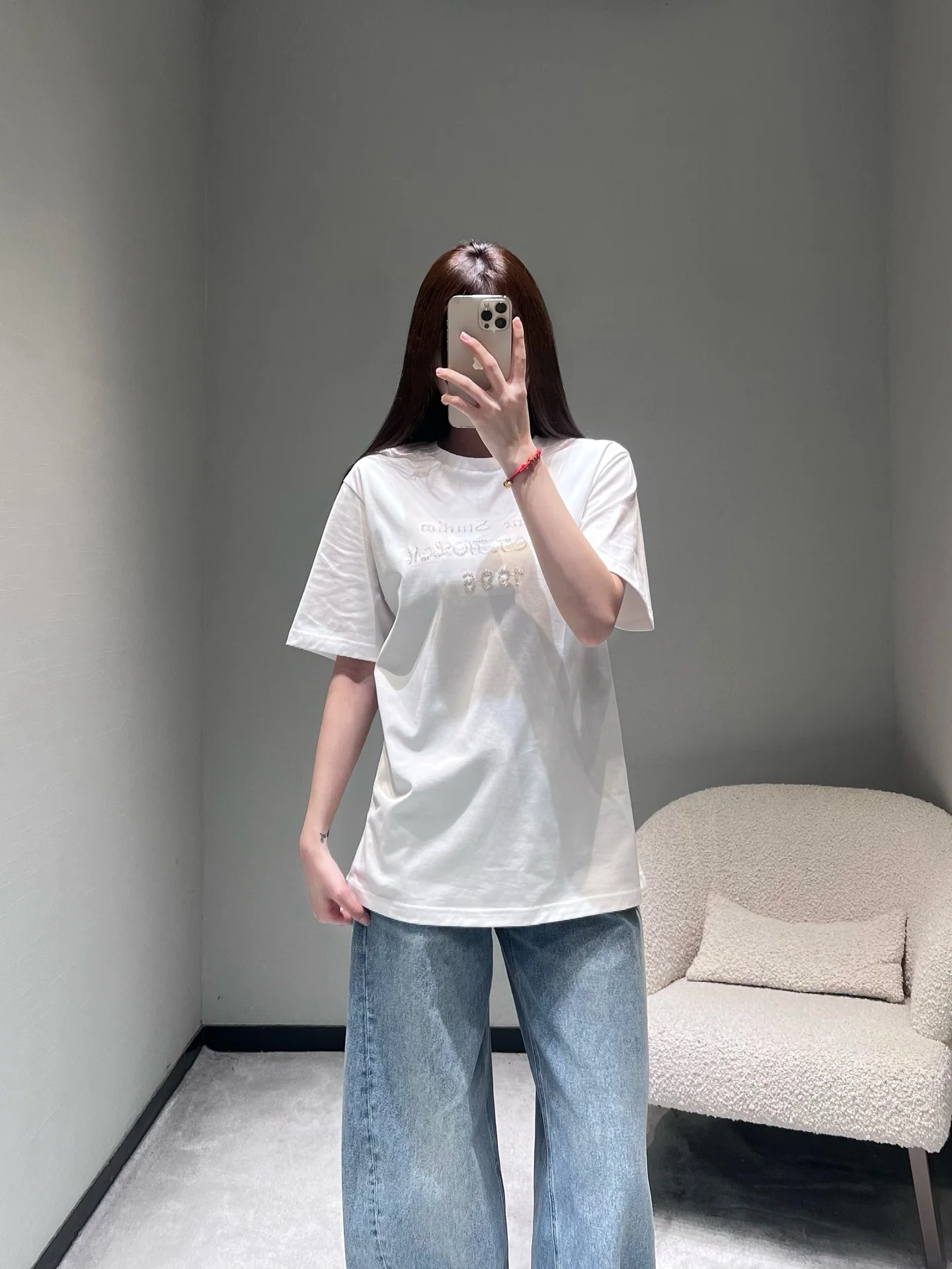 디올 레터 장식 반팔 티셔츠 2025 FW 상세 이미지 7