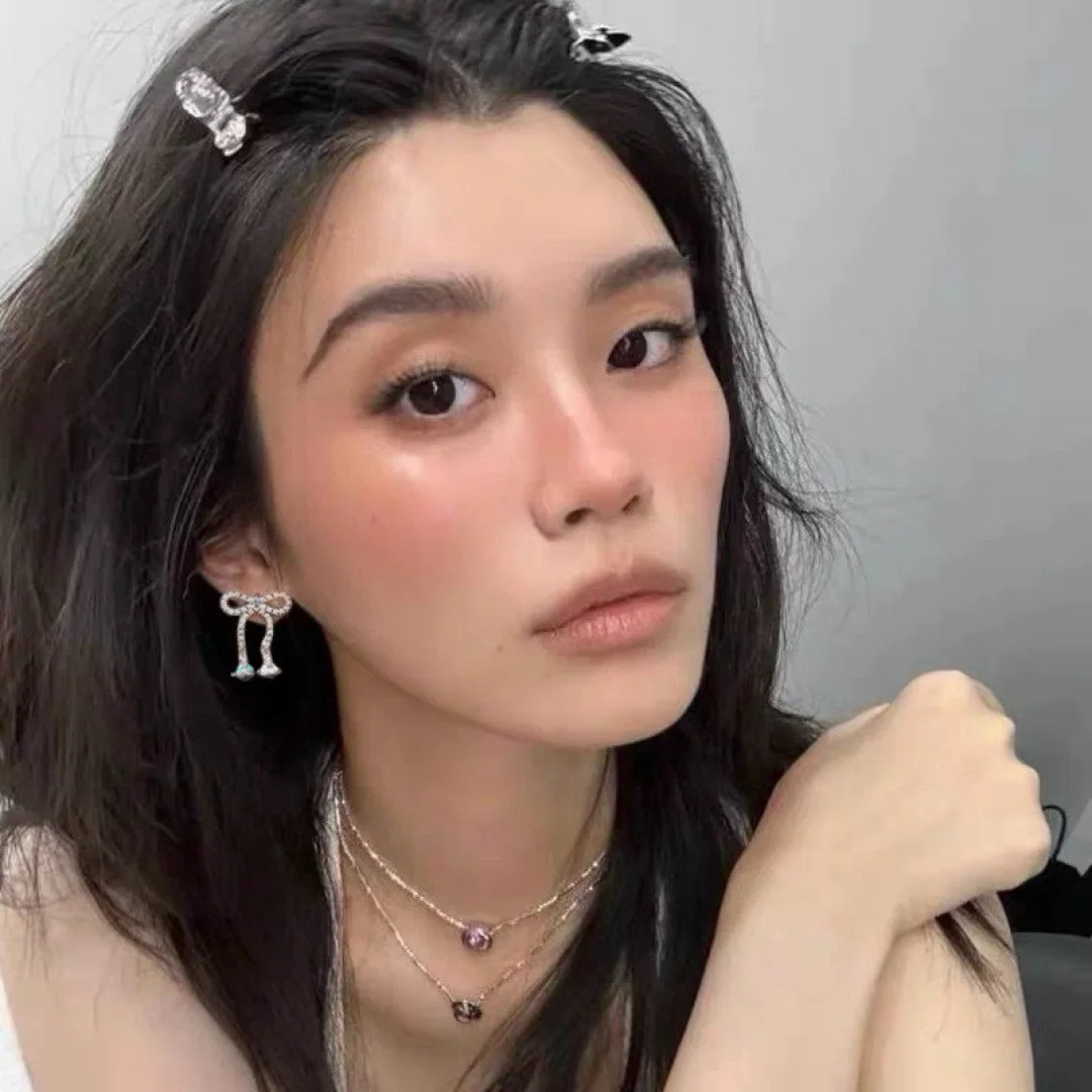 비비안웨스트우드 컬러풀 행성 리본 큐빅 장식 귀걸이 상세 이미지 2