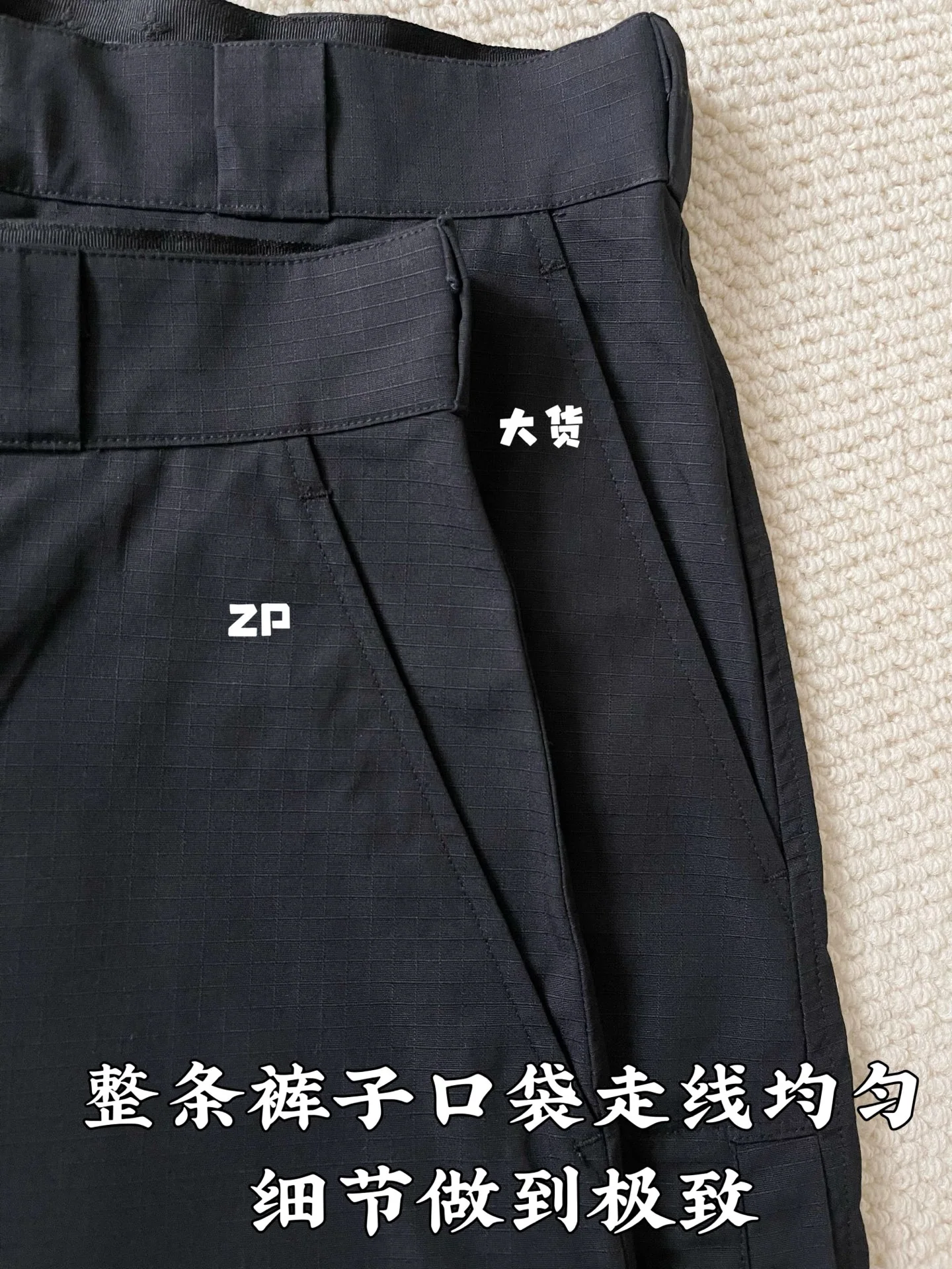 루이비통 내구성 코튼 카고 반바지 상세 이미지 5