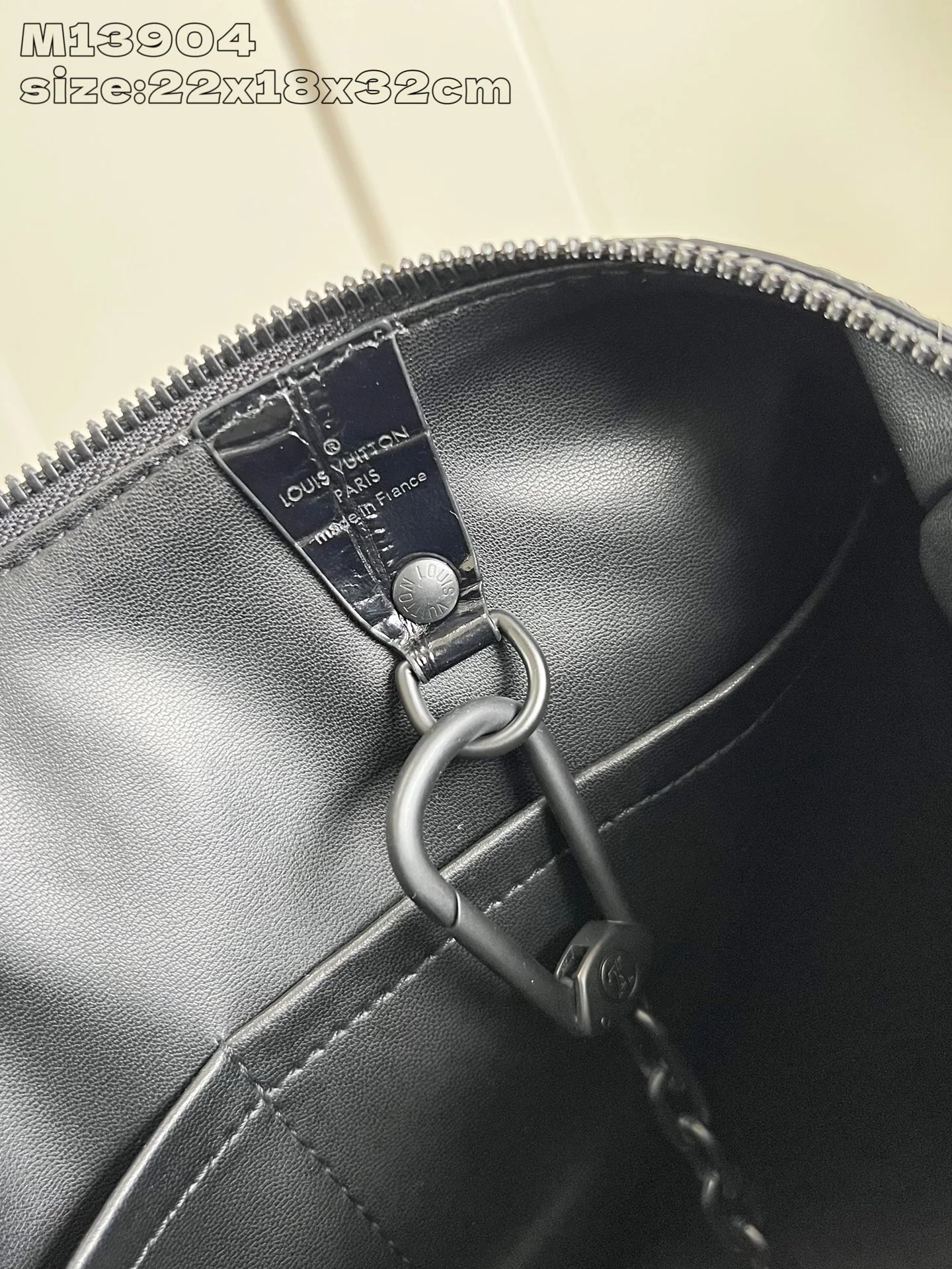 루이비통 모노그램 블랙 송아지가죽 핸드백 M13904 상세 이미지 15