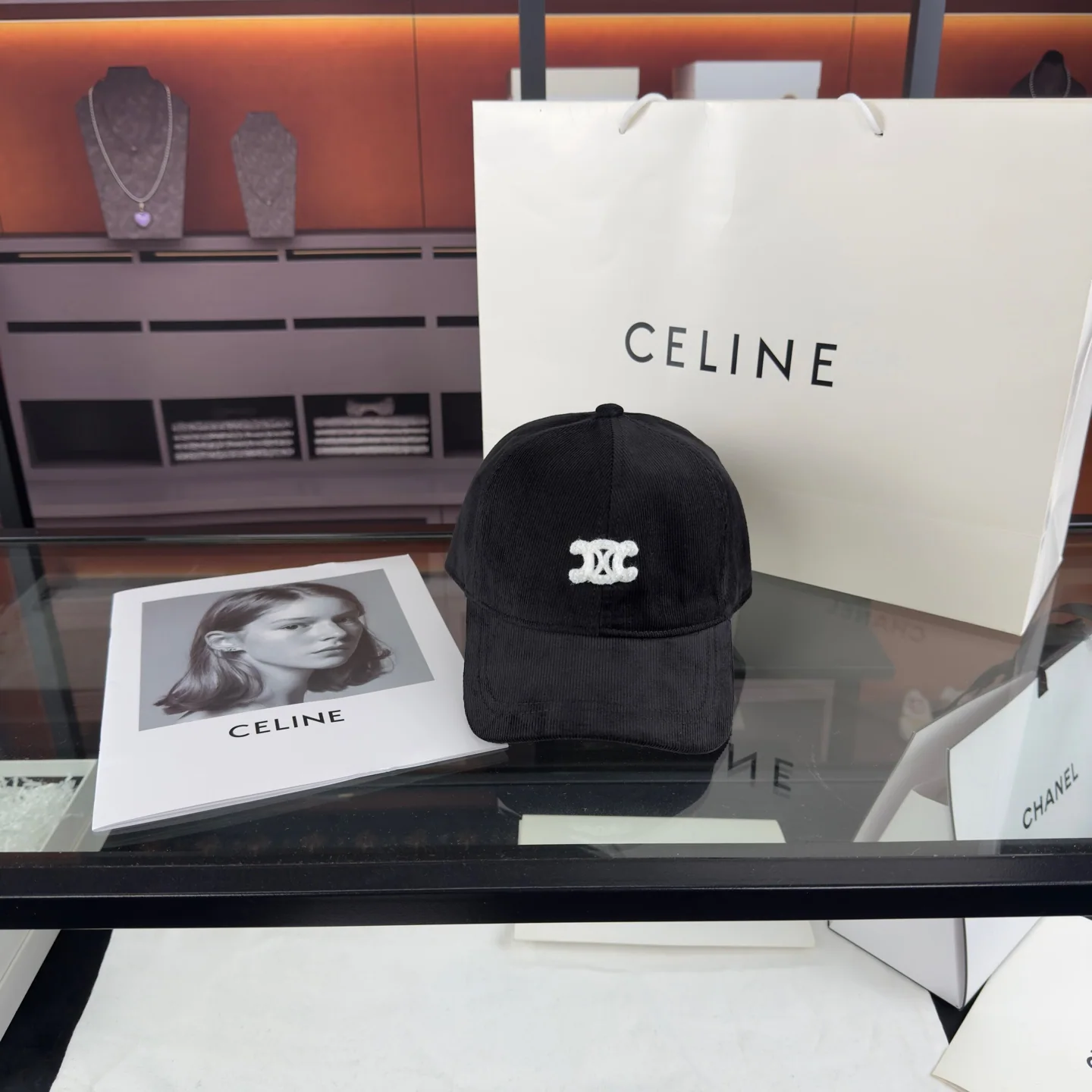 셀린느 코듀로이 더블 C 베이스볼캡 상세 이미지 3