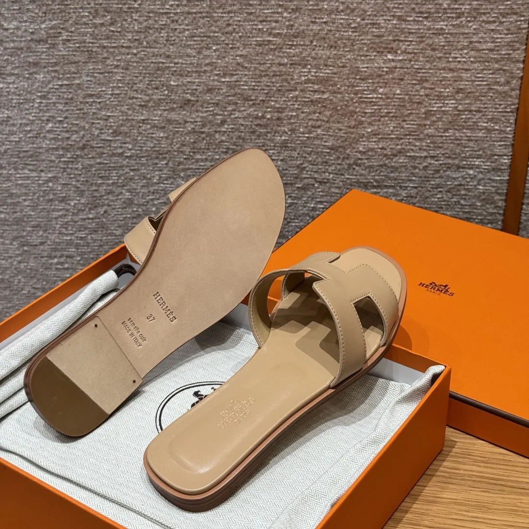 에르메스 오란 베이지 램스킨 슬리퍼 상세 이미지 5