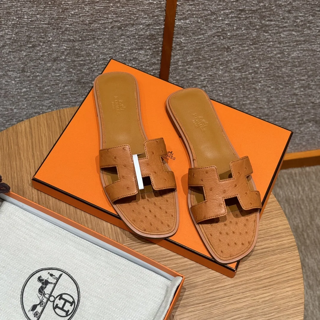 에르메스 오란 타조 가죽 샌들 상세 이미지 8
