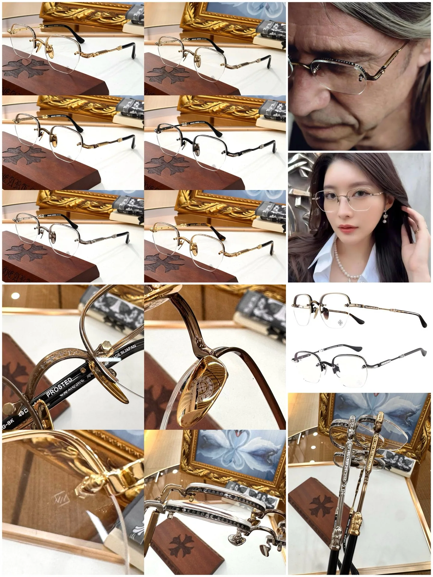 크롬하츠 세미 림리스 팔각형 메탈 선글라스 상세 이미지 1