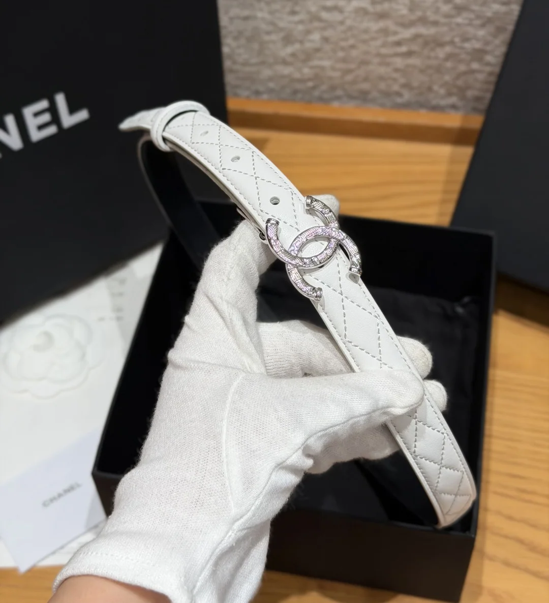 샤넬 퀼팅 램스킨 20mm 벨트 상세 이미지 9